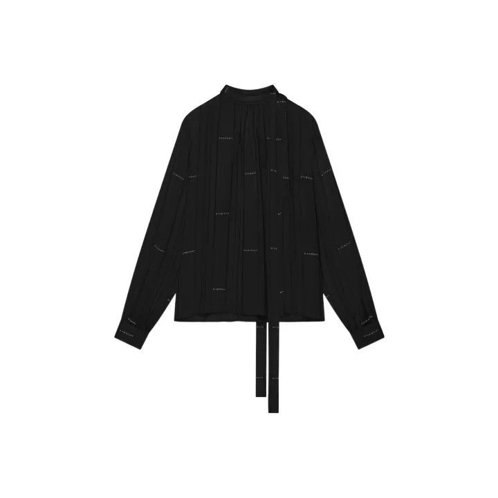 Givenchy Givenchy Logo Long Sleeve Black Shirt Size XS / US 0-2 / IT 36-38 - 1 Thumbnail