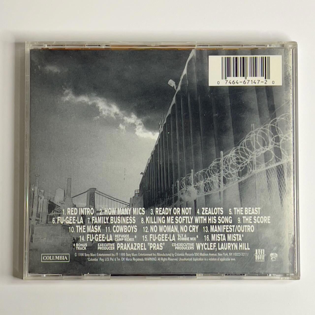 Columbia Fugees - The Score 1996 CD Explicit Original CIB Size ONE SIZE - 2 Thumbnail