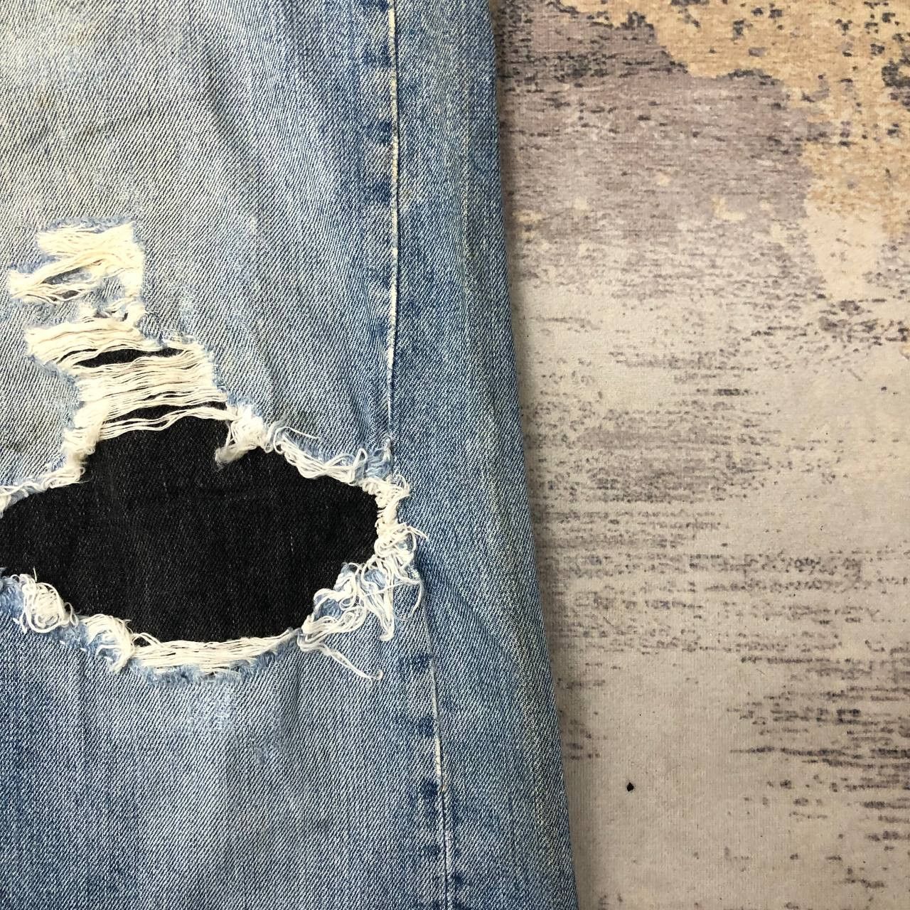Levi's × Levi's Vintage Clothing P776 RARE VTG LEVI'S TALON BUTTON NOM 8 RIPPED JEANS Size US 42 / EU 58 - 7 Thumbnail