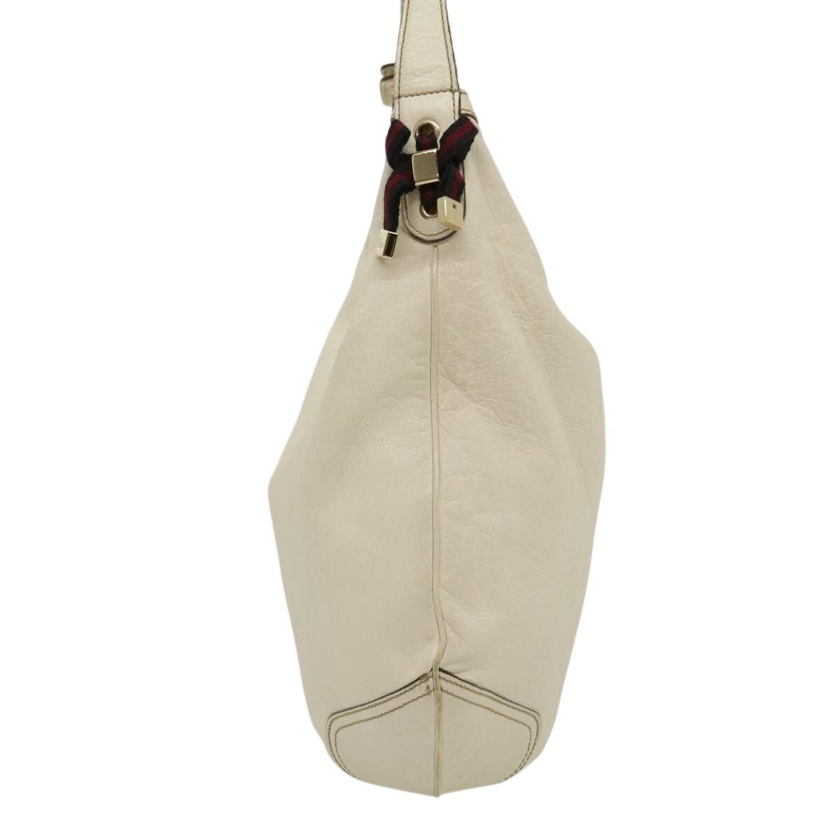 GUCCI Shoulder Bag Leather White