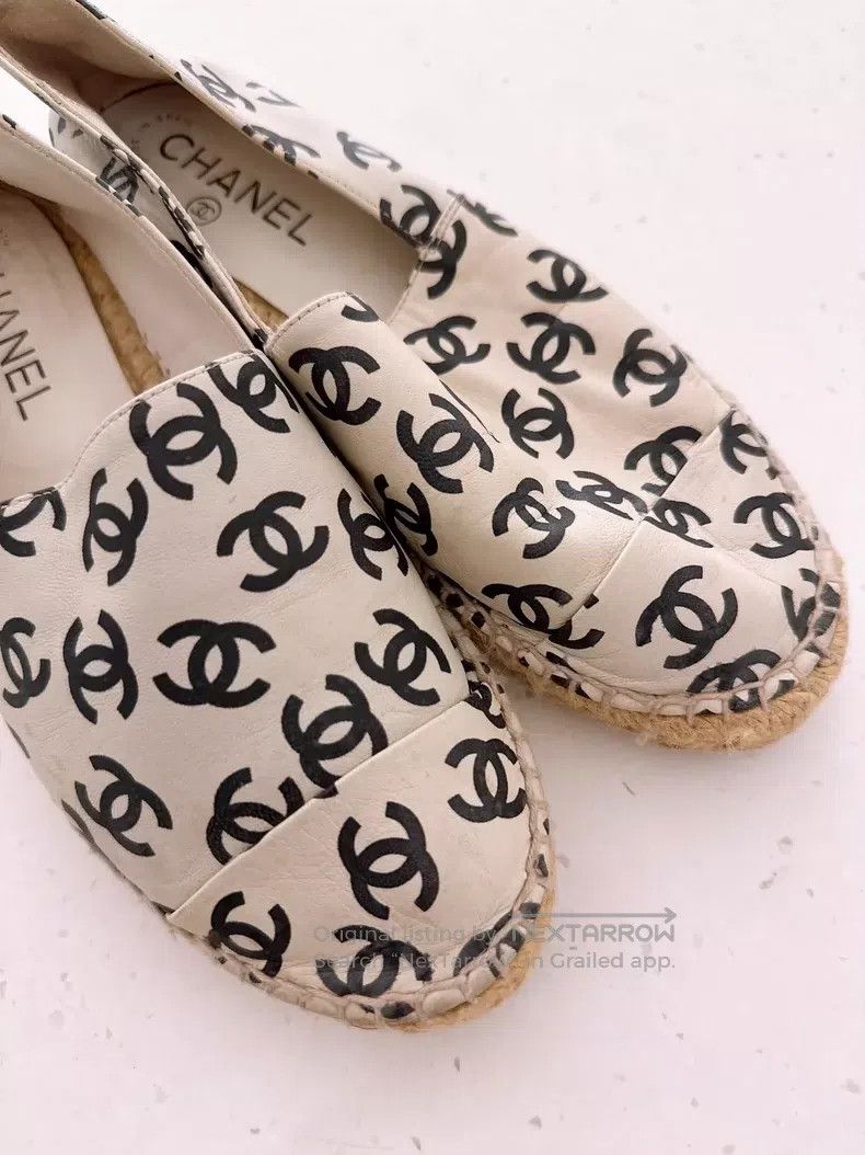 Chanel Chanel Full logo straw-knut fisherman's shoes Size US 6.5 / IT 36.5 - 4 Thumbnail