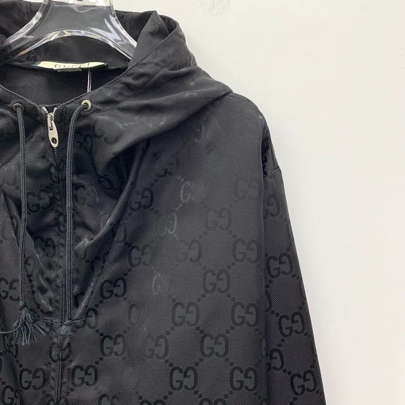 Gucci Gucci Black logo dark pattern full print hooded drawstring Size US S / EU 44-46 / 1 - 3 Thumbnail