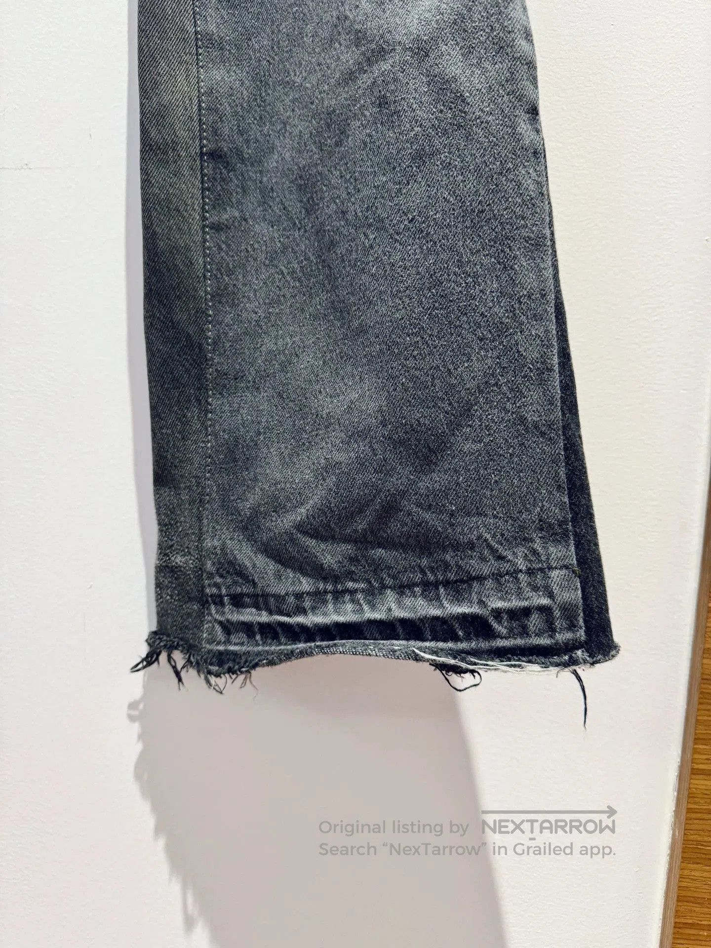 Gallery Dept. Gray Denim Pants with Frayed Hem, Size 32. Size US 32 / EU 48 - 7 Thumbnail
