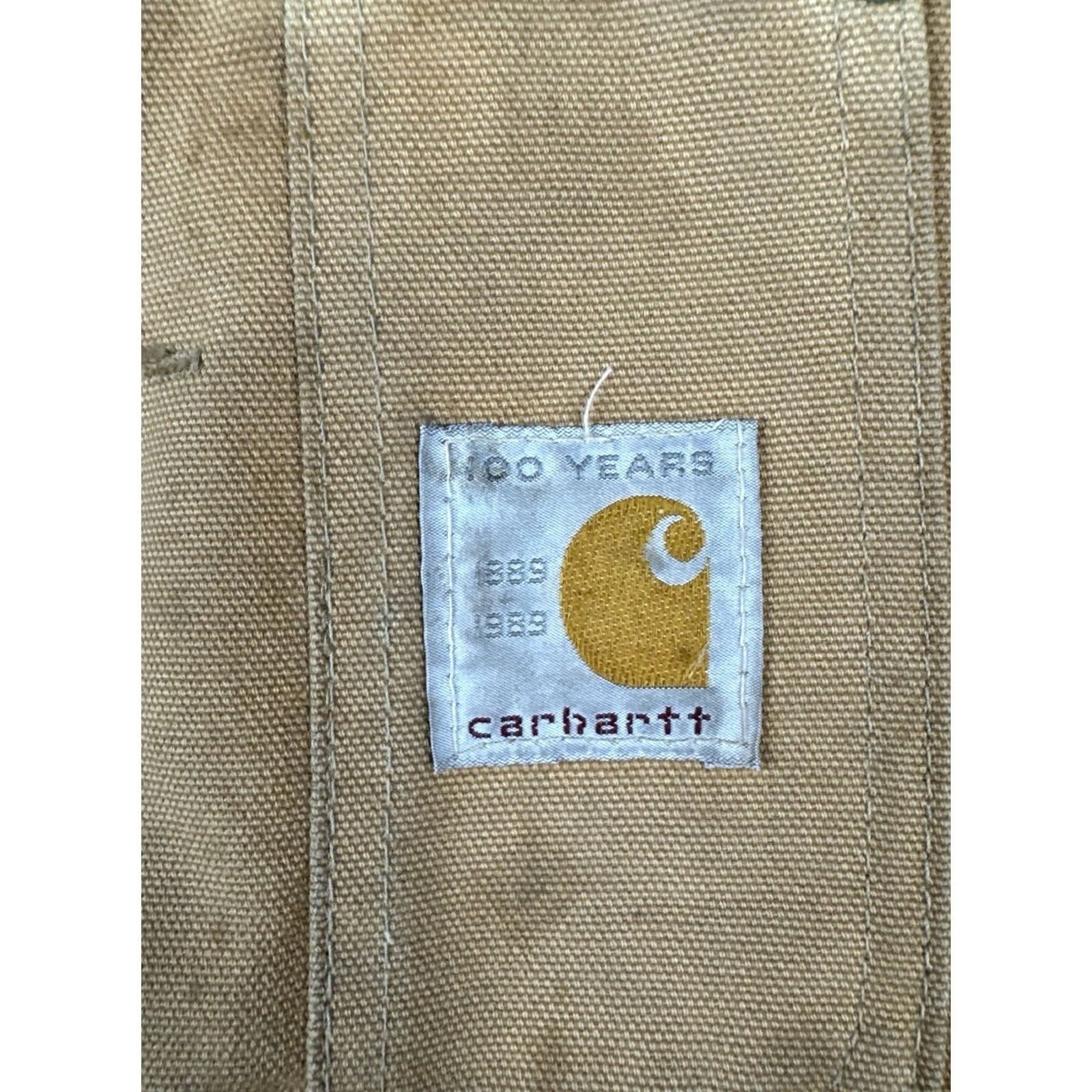 Carhartt VINTAGE Carhartt Overalls USA Made Union 100 Year Double Knee Distressed Brown Mens 42 Size US 42 / EU 58 - 7 Thumbnail