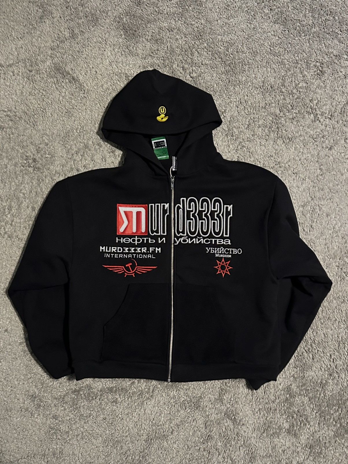 Greedy Unit × murd333r.fm Murd333R.Fm x Greedy Unit Zip-Up