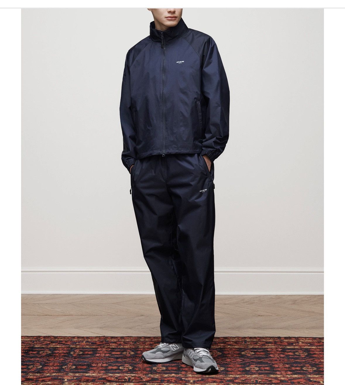 Aime Leon Dore micro logo navy track pants uniform
