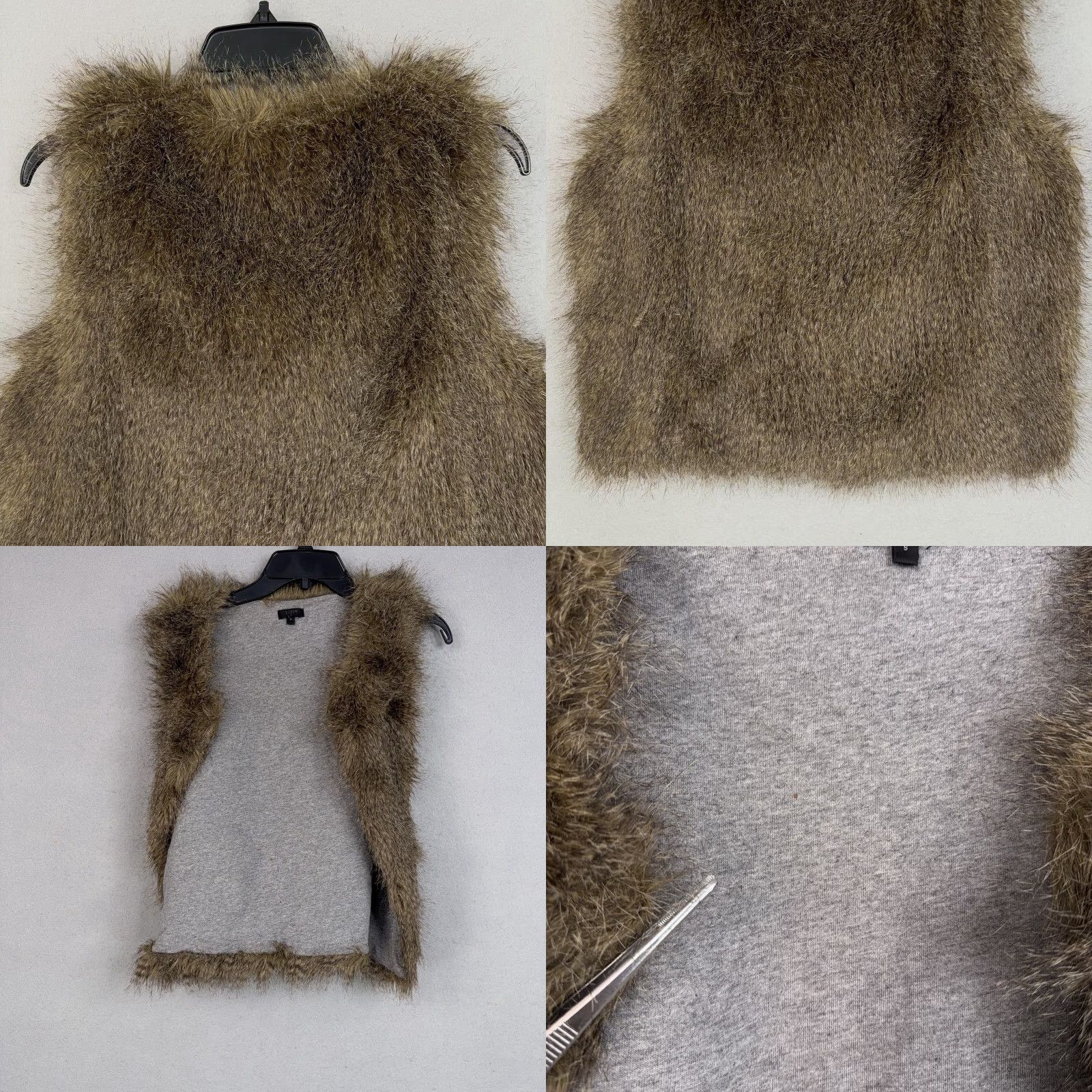 J.Crew J.CREW Vest Womens Small Brown Faux Fur Casual Fall Winter Mob Wife Cozy Warm Jacket Size S / US 4 / IT 40 - 8 Thumbnail