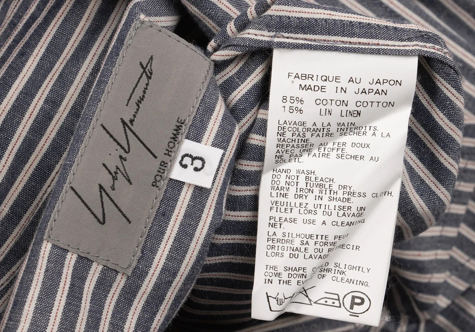 Yohji Yamamoto Yohji Yamamoto Cotton Linen Stripe Shirt Size US M / EU 48-50 / 2 - 17 Thumbnail