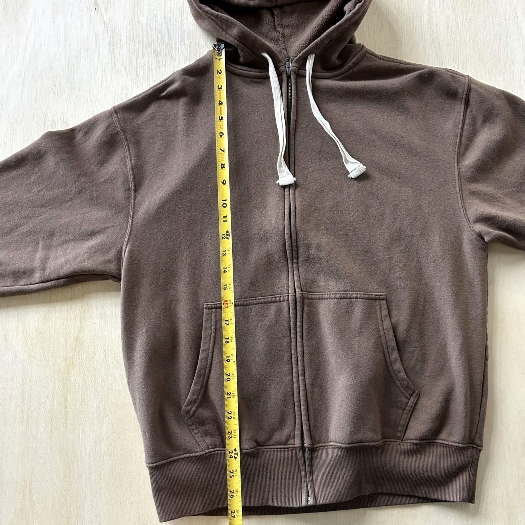 Vintage Arizona Jean Co Hoodie Mens Small Brown Fleece Full Zip Sweatshirt Drawstring Size US S / EU 44-46 / 1 - 5 Thumbnail