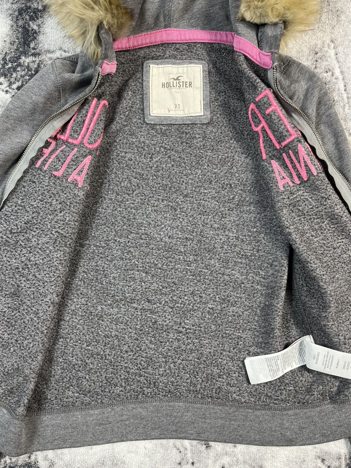 Hollister Hollister Y2K Fur Hoodie Grey Womens XS Fits S Size XS / US 0-2 / IT 36-38 - 8 Thumbnail