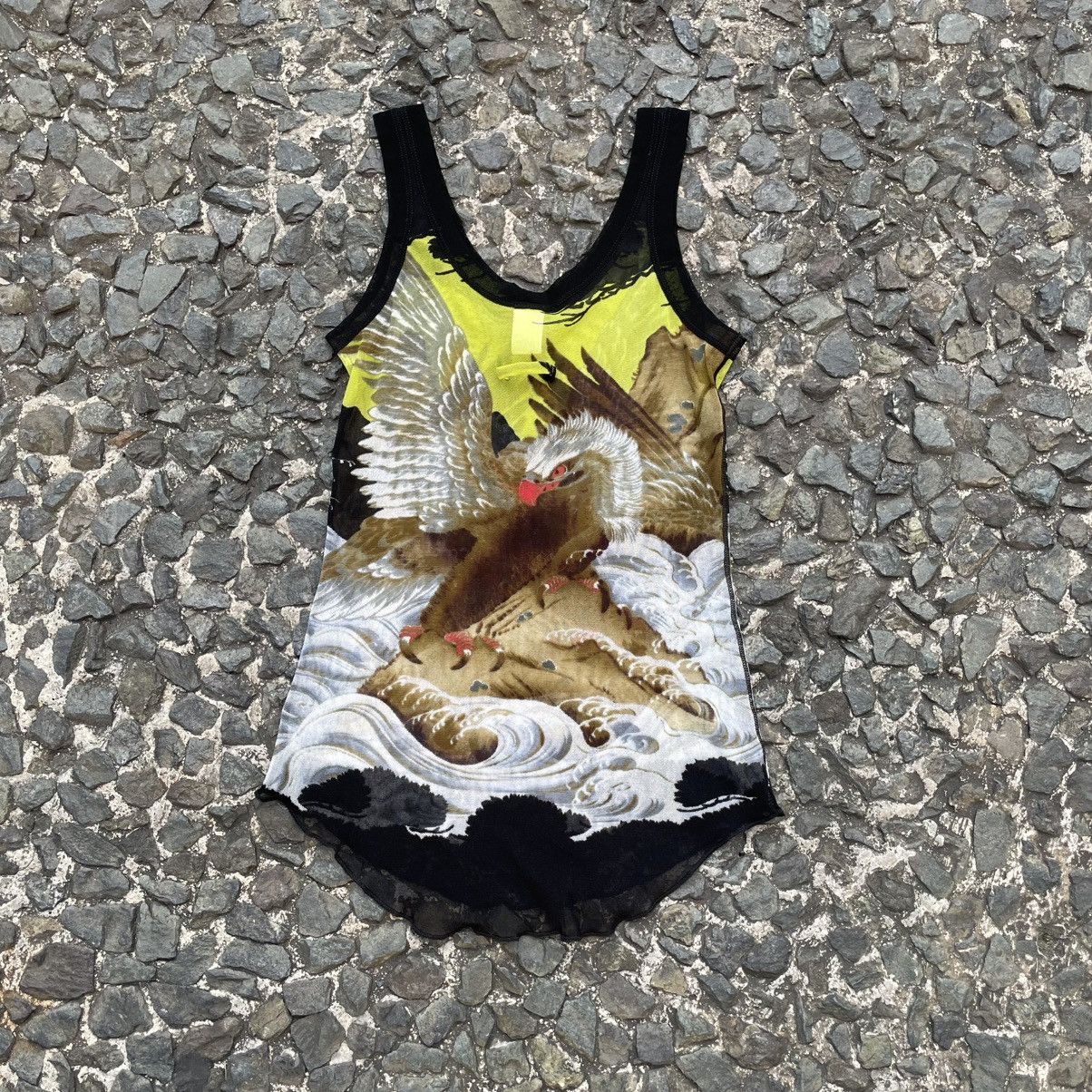 Jean Paul Gaultier JEAN PAUL GAULTIER SOLEIL EAGLE HAWK MESH TANK TOP Size L / US 10 / IT 46 - 4 Thumbnail