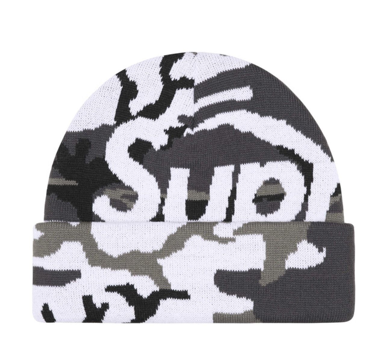 Supreme Big Logo Beanie Snow Camo