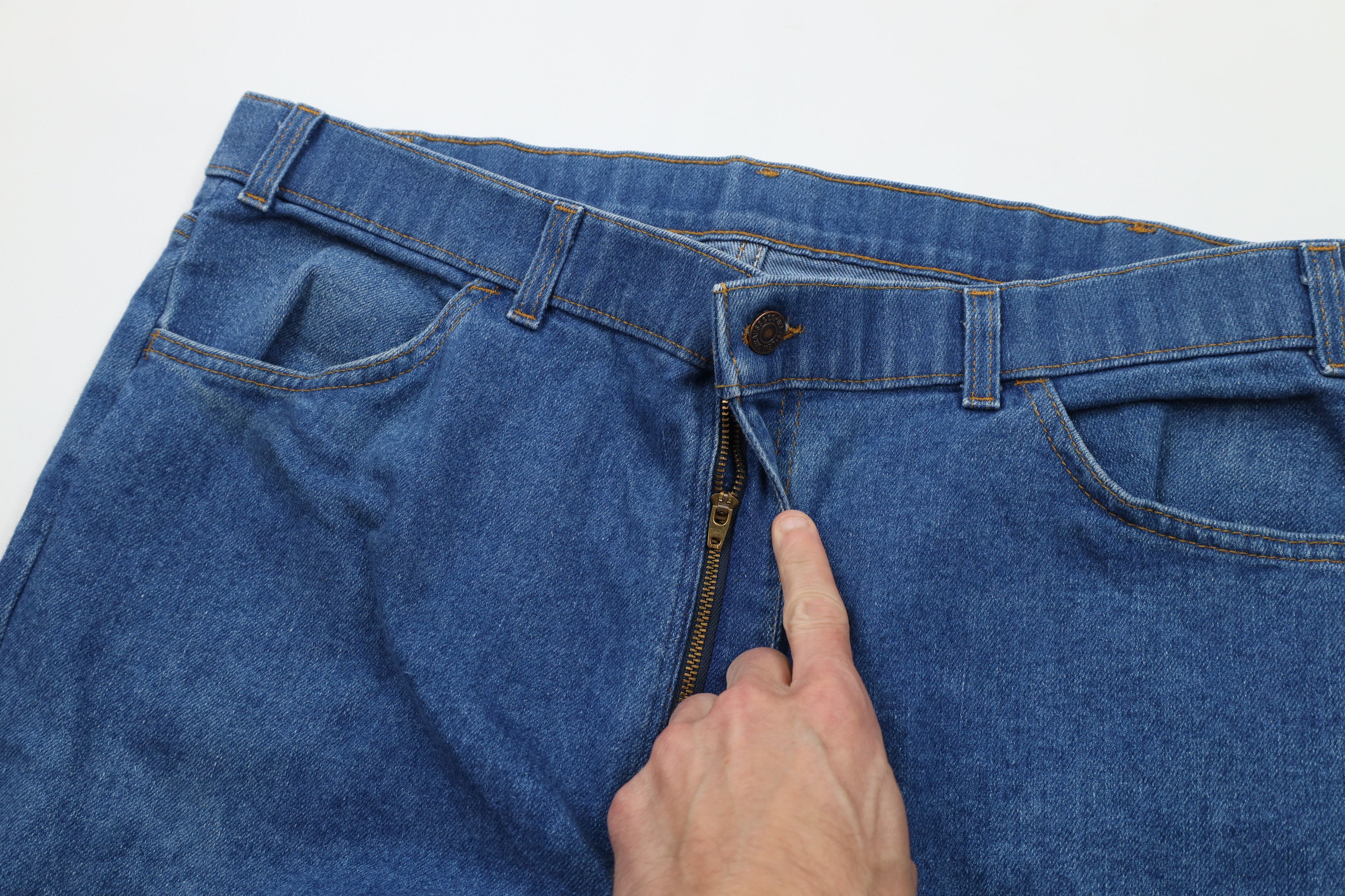 Levi's Vintage 80s Levis Stretch Wide Leg Denim Jeans Blue USA Size US 40 / EU 56 - 6 Thumbnail