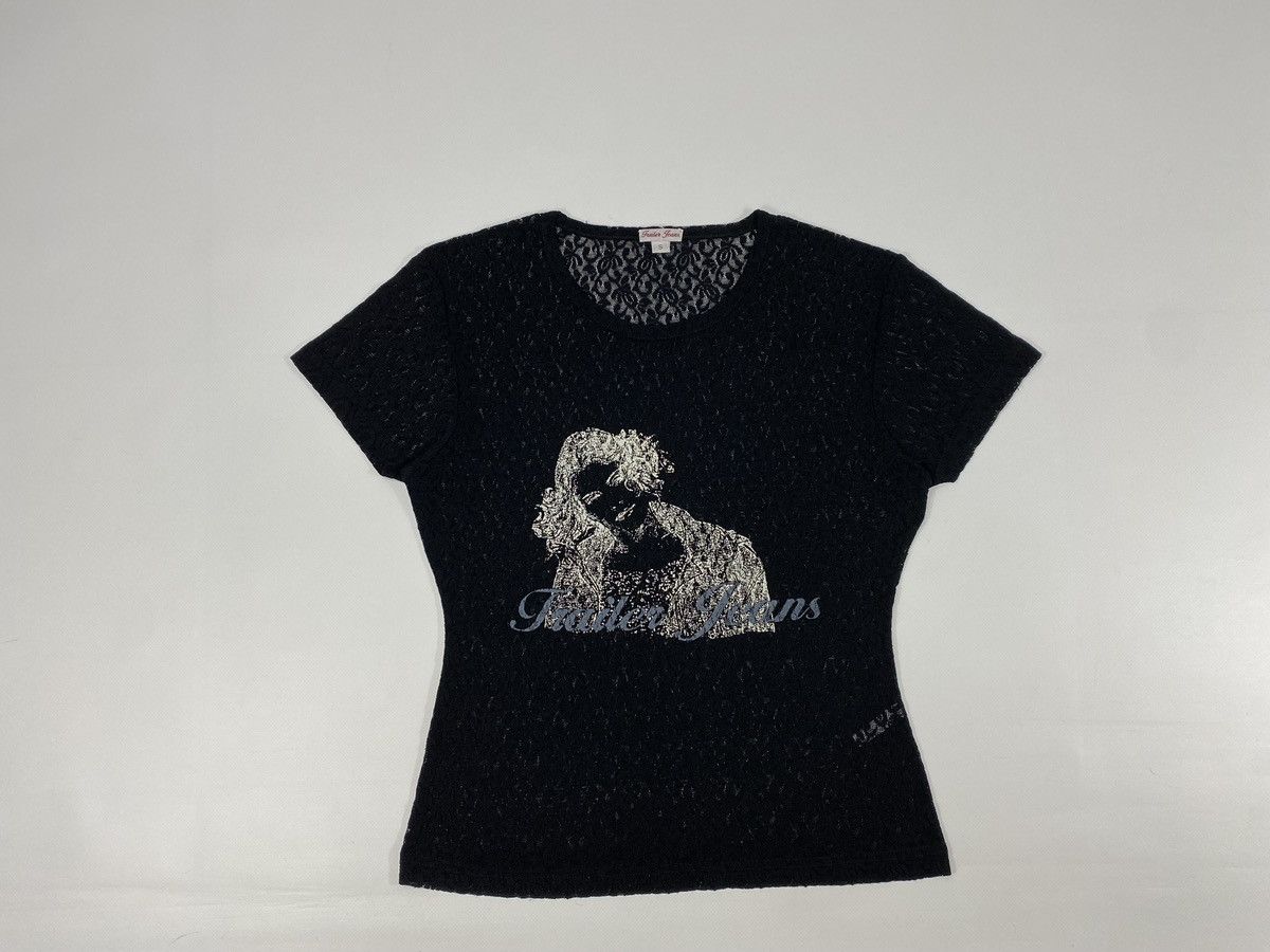 Vintage 🔥LASTDROP🔥 Vintage 90s Y2K Mesh Guipure Art Goth T-shirt Size S / US 4 / IT 40 - 7 Thumbnail