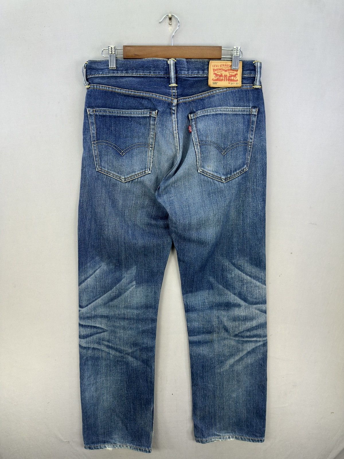Levi's Levi’s 505 Whisker Faded Regular Fit Jeans Size US 33 - 5 Thumbnail