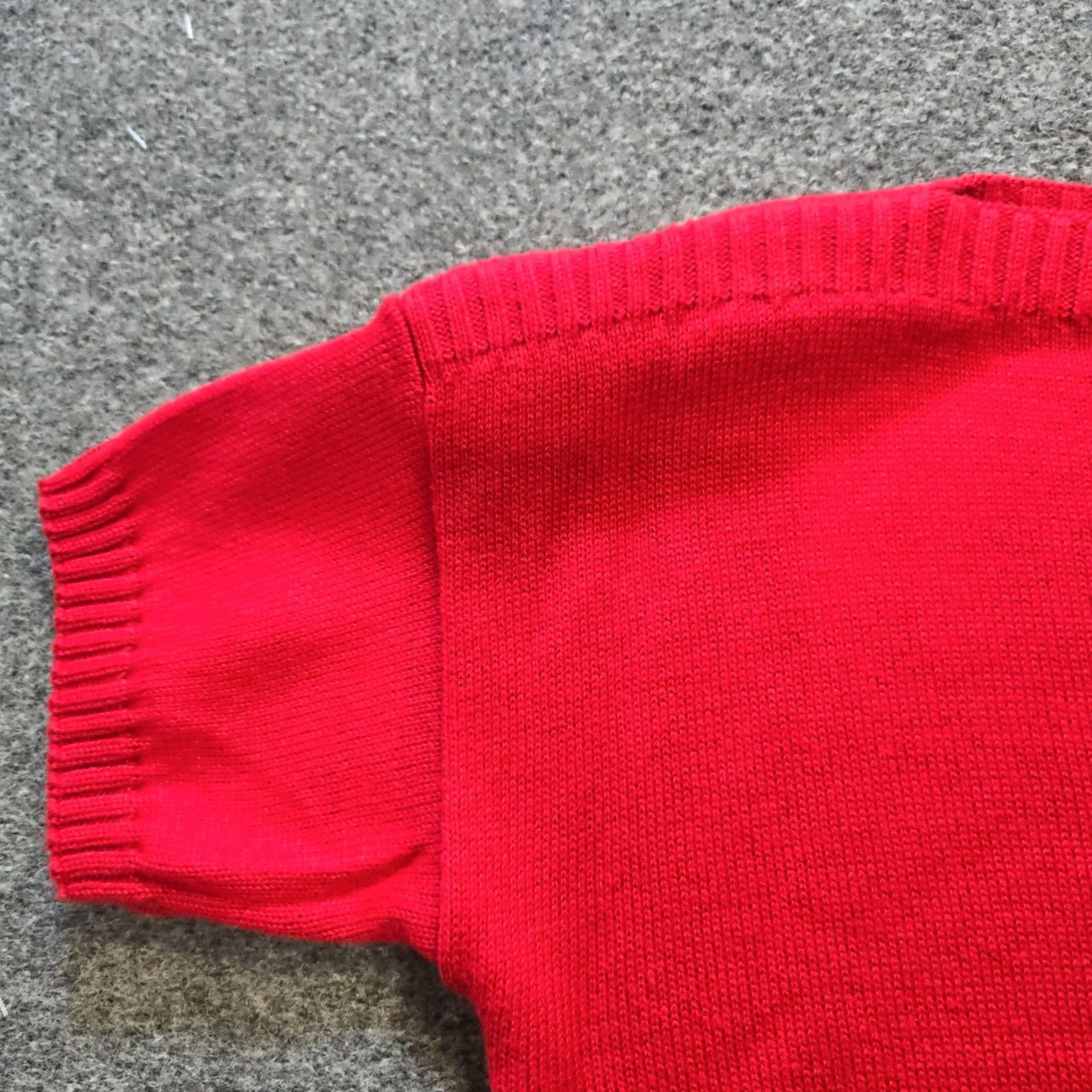 Nautica VINTAGE Keneth Too Sweater Womens Medium Red Anchor Nautical Preppy Casual Pullover Knit Boat Neck Short Sleeve Regular Knit Size M / US 6-8 / IT 42-44 - 4 Thumbnail