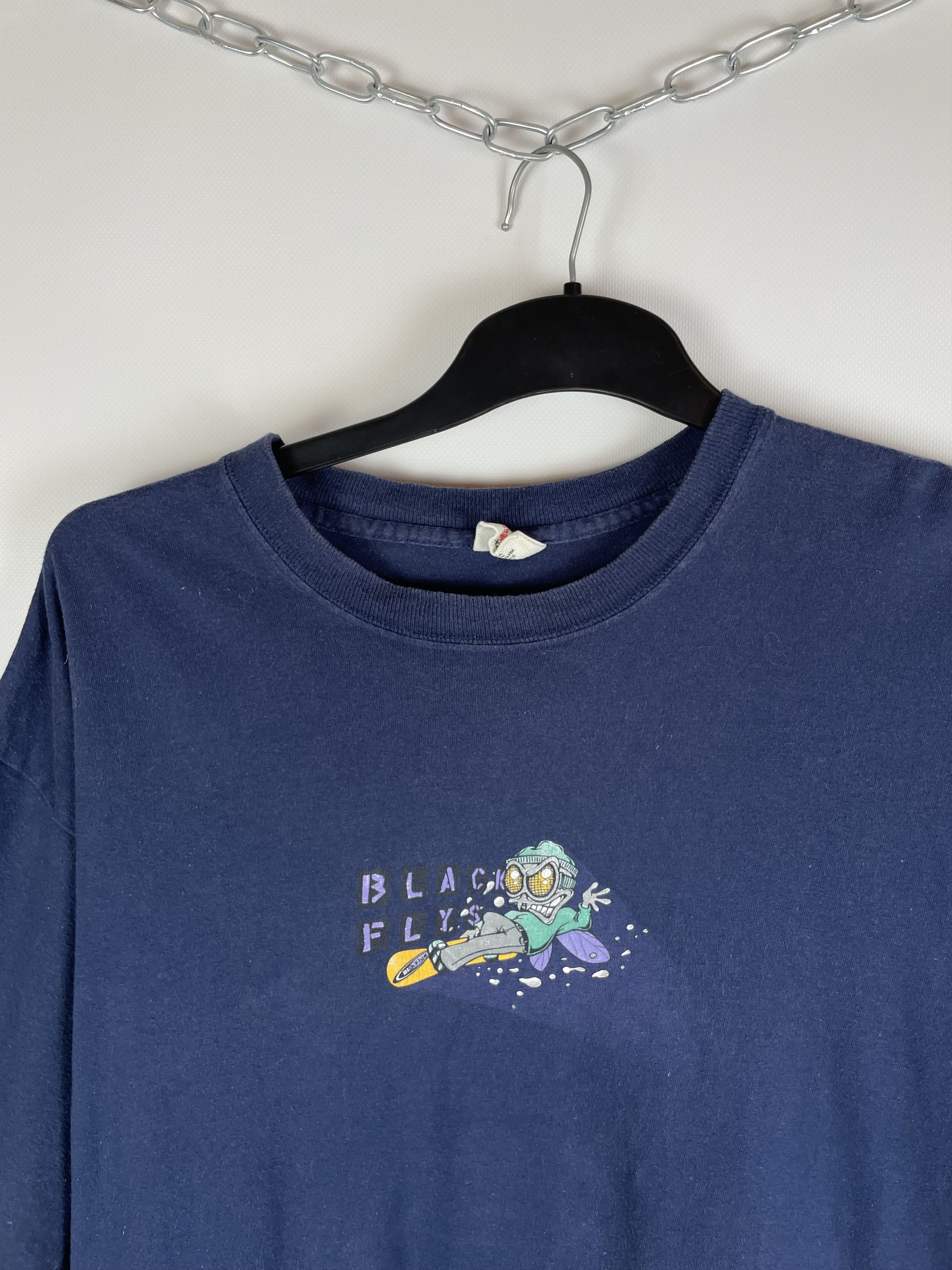 Hook-Ups BLACK FLYS Vintage Skate Made in USA Tee Size US XL / EU 56 / 4 - 3 Thumbnail