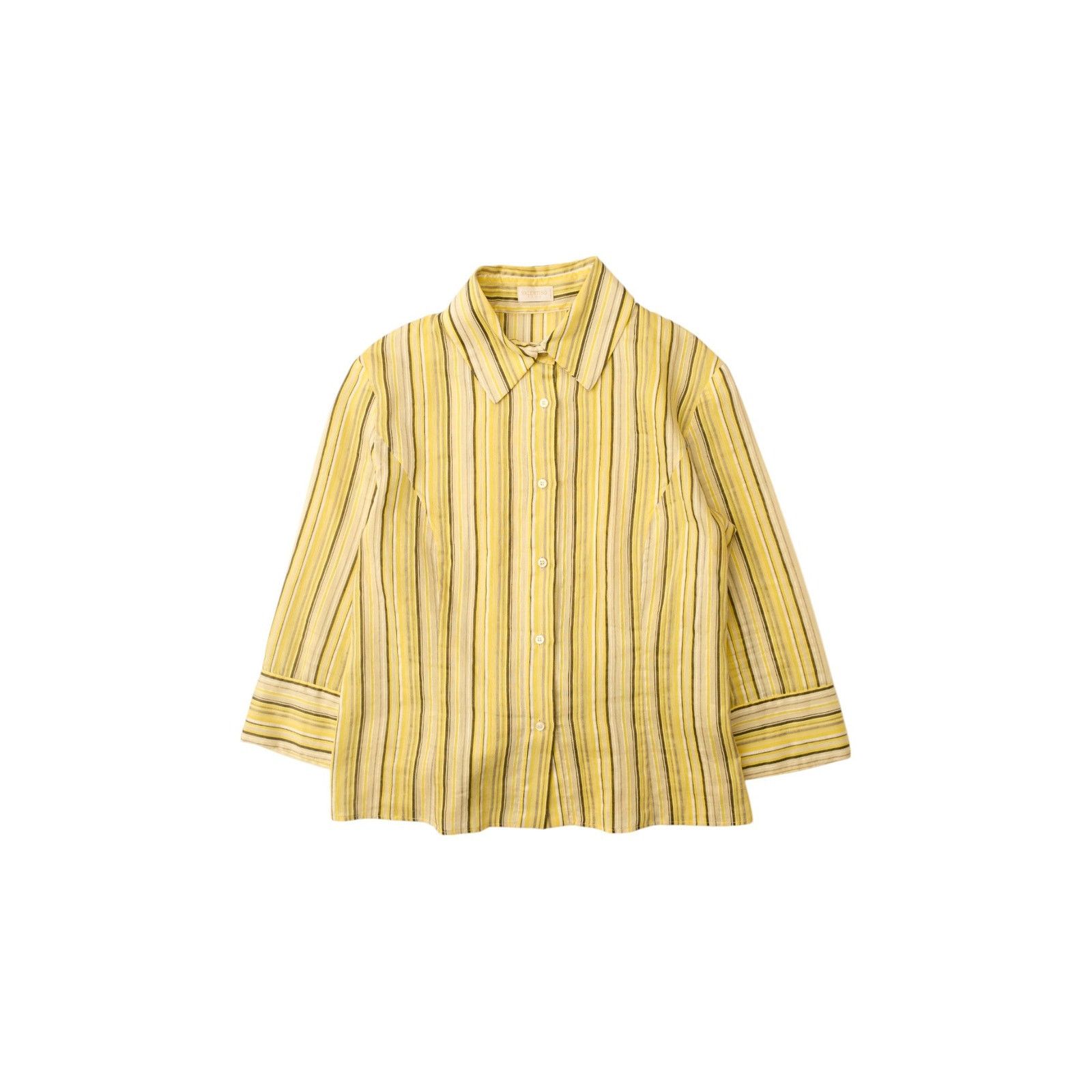Yellow Striped Bow Tie Shirt