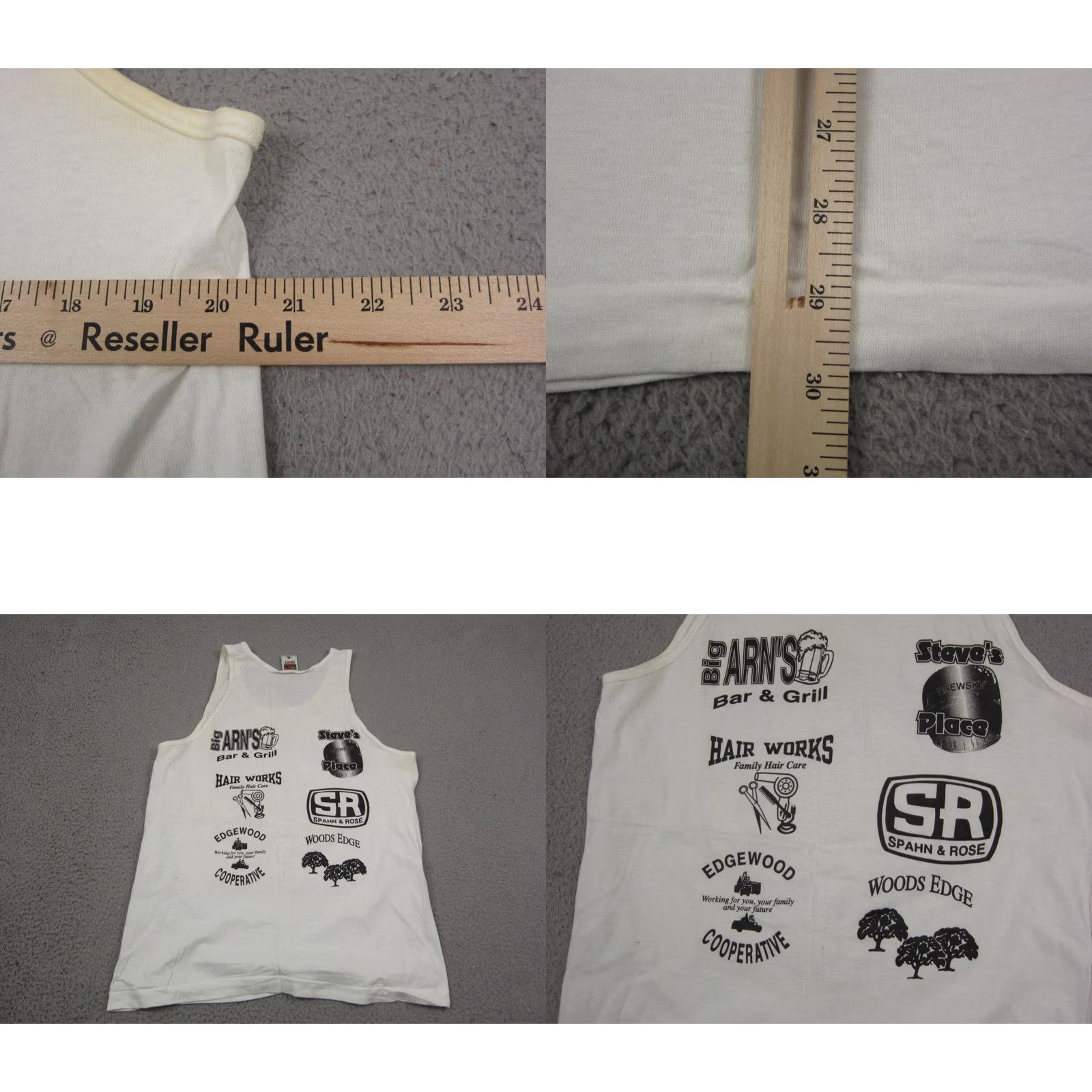 Fruit Of The Loom VINTAGE Fruit of the Loom Cycling Shirt Adult L White Tank Bike Ride 90s Logo Mens Size US L / EU 52-54 / 3 - 8 Thumbnail