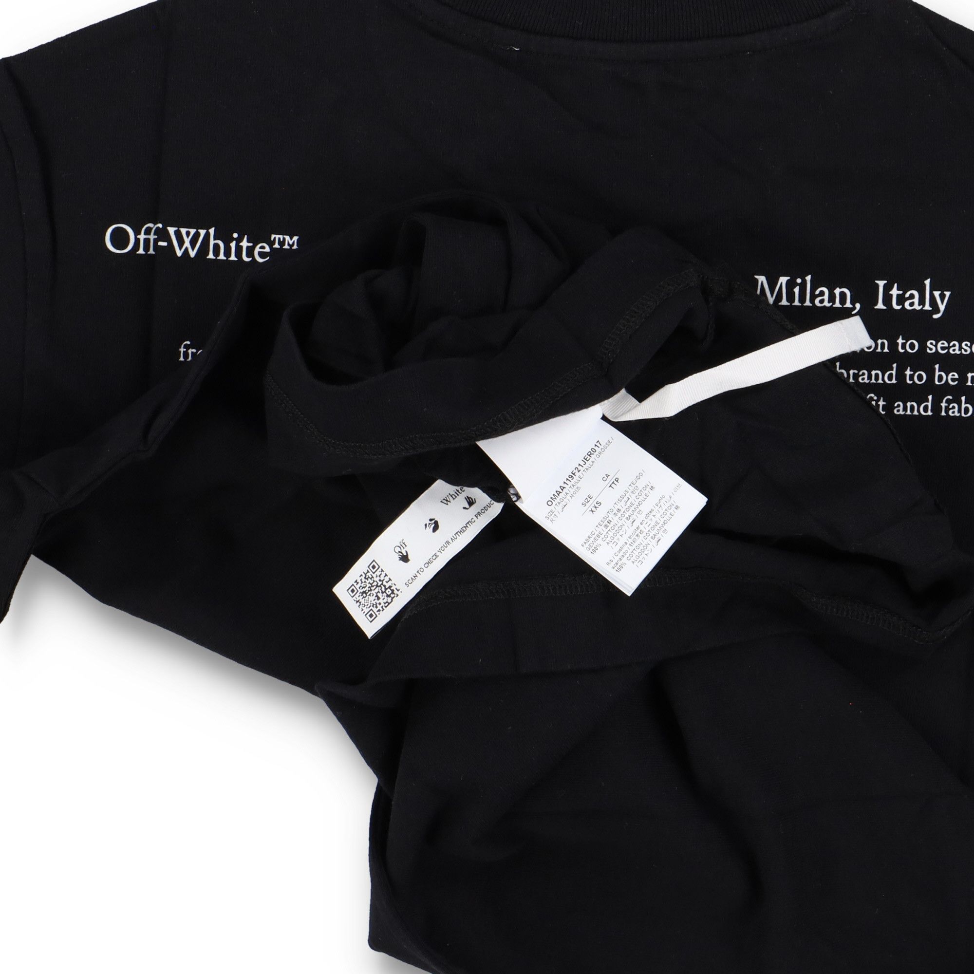 Off-White Black Caravaggio Boy Skate Oversized T-Shirt Size US XXS / EU 40 - 7 Thumbnail