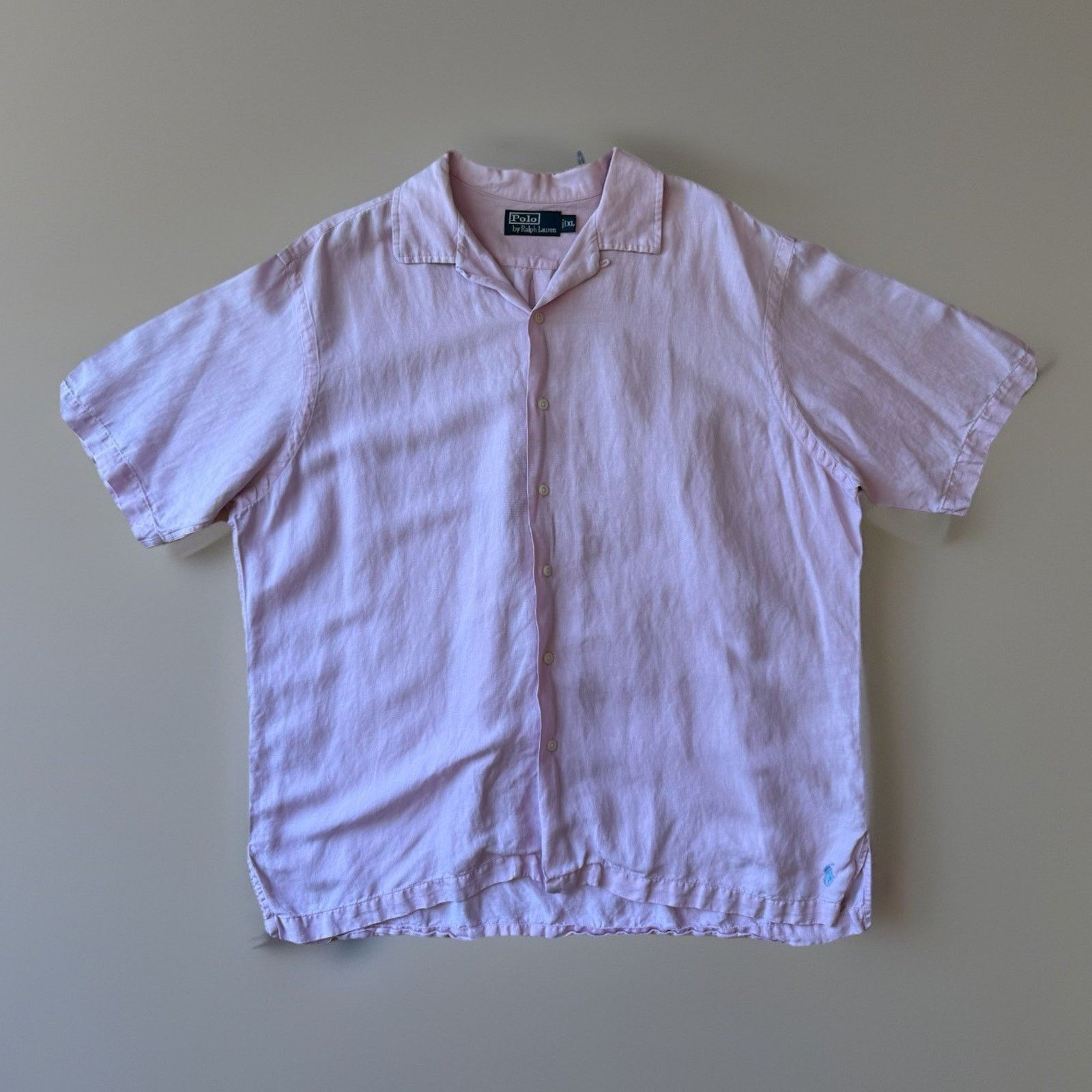 【vintage POLO by Ralph Lauren】BONNARD Vintage Polo by Ralph Lauren Shirt Mens Medium Orange Short