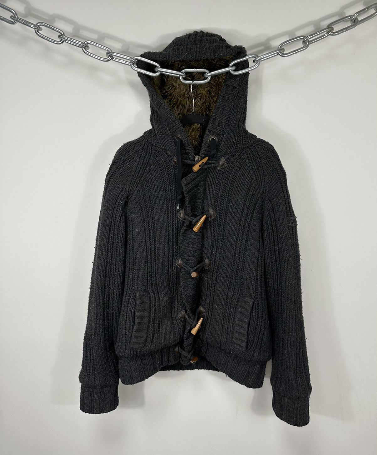 Vintage Schott USA Hooded Heavy Wool Coat Jacket