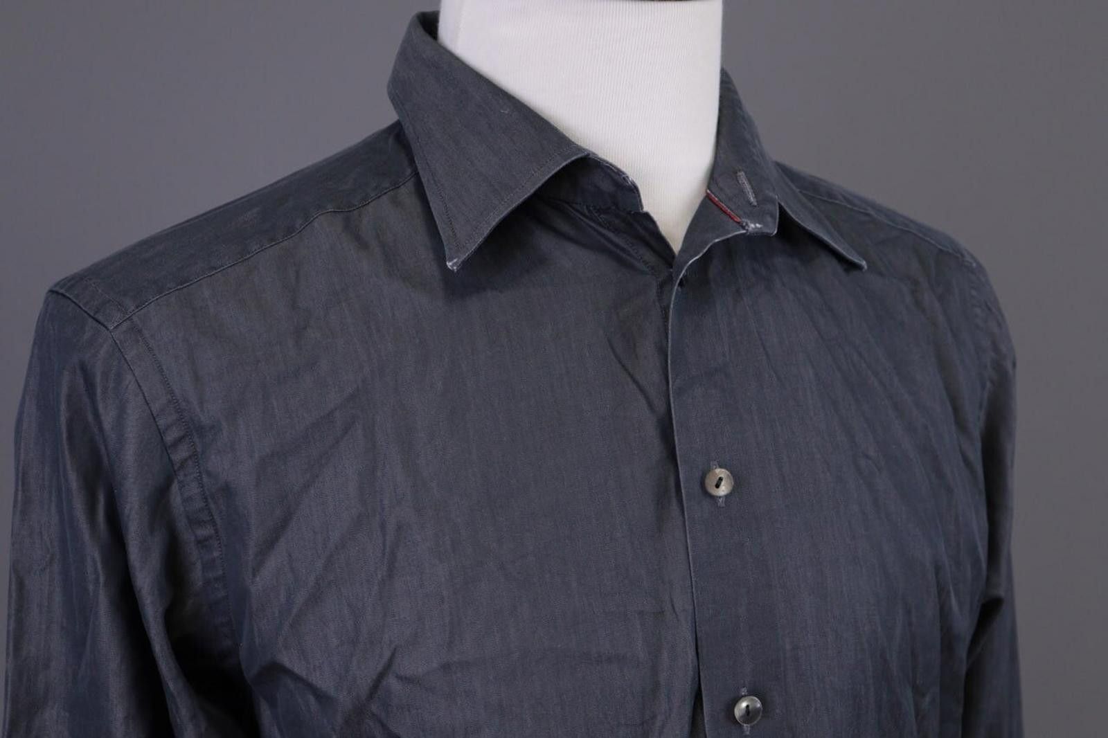 Eton Eton Contemporary Fit Gray Button Down Shirt Size 42 / 16 Size US M / EU 48-50 / 2 - 6 Thumbnail