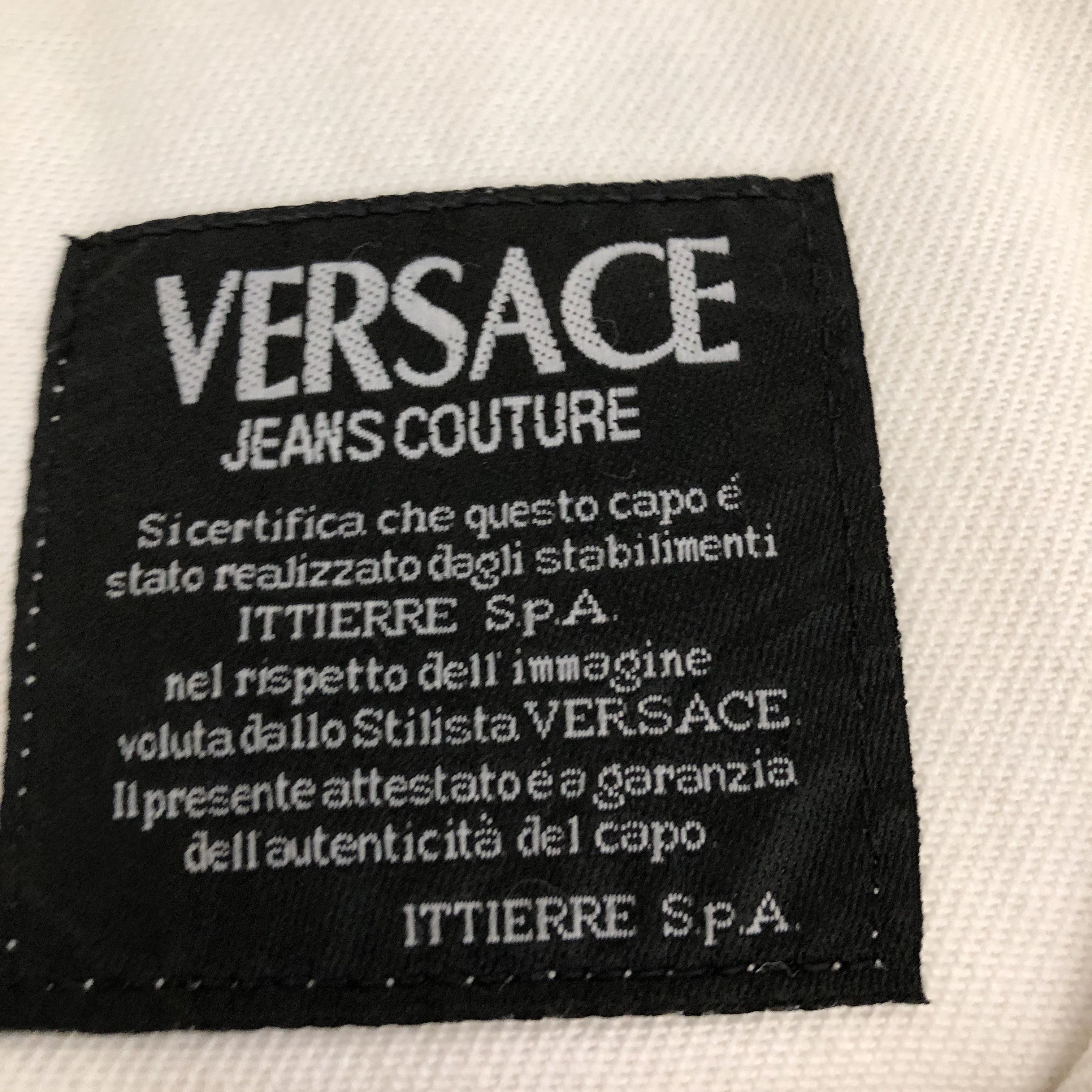 Versace Vintage Versace White Jeans Versace Couture Medusa Denim Size 26" / US 2 / IT 38 - 10 Thumbnail