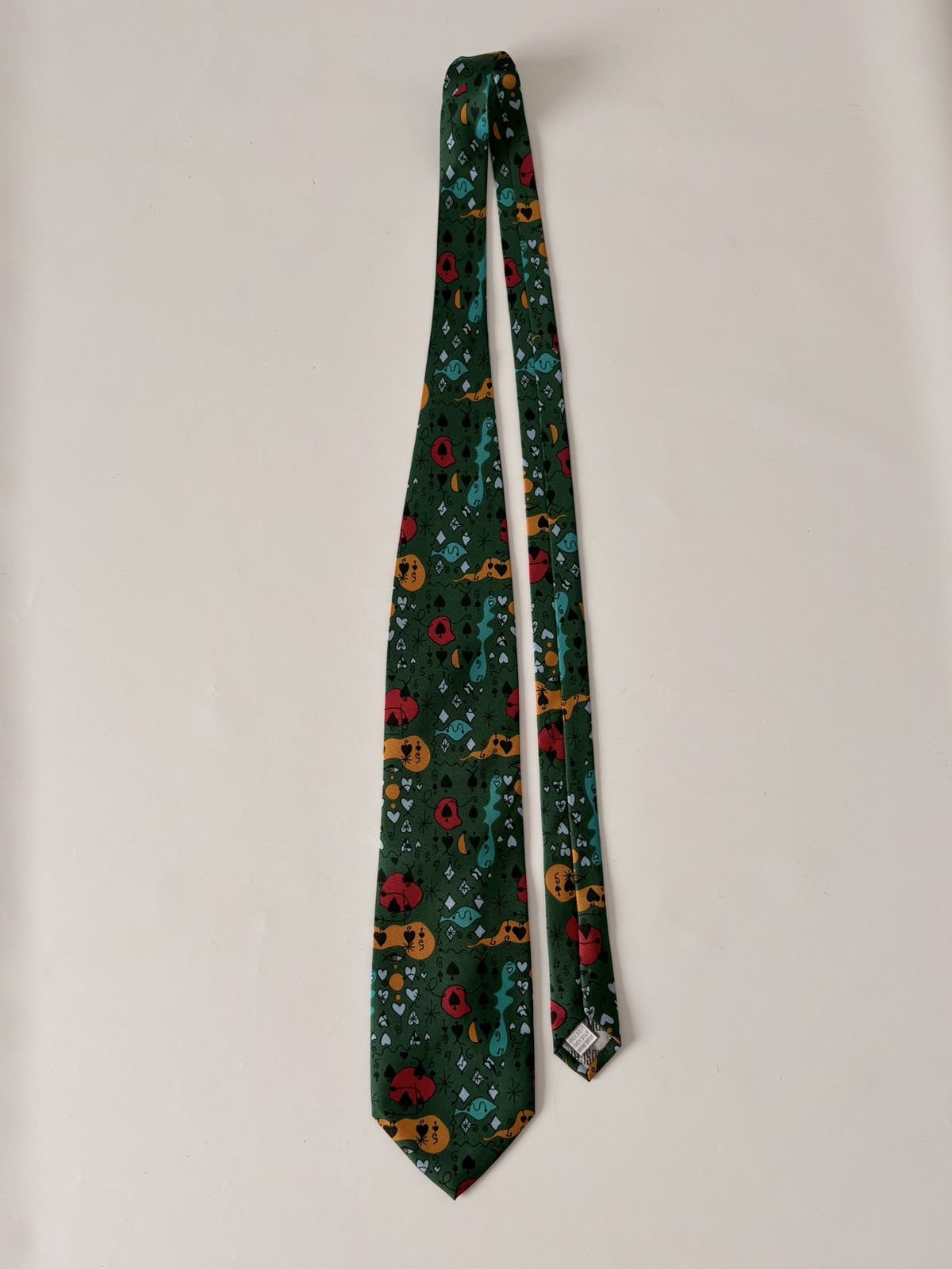 Moschino MOSCHINO 90s RARE SILK NECK TIE CASINO DIAMONTS HEARTS CLUBS Size ONE SIZE - 5 Thumbnail