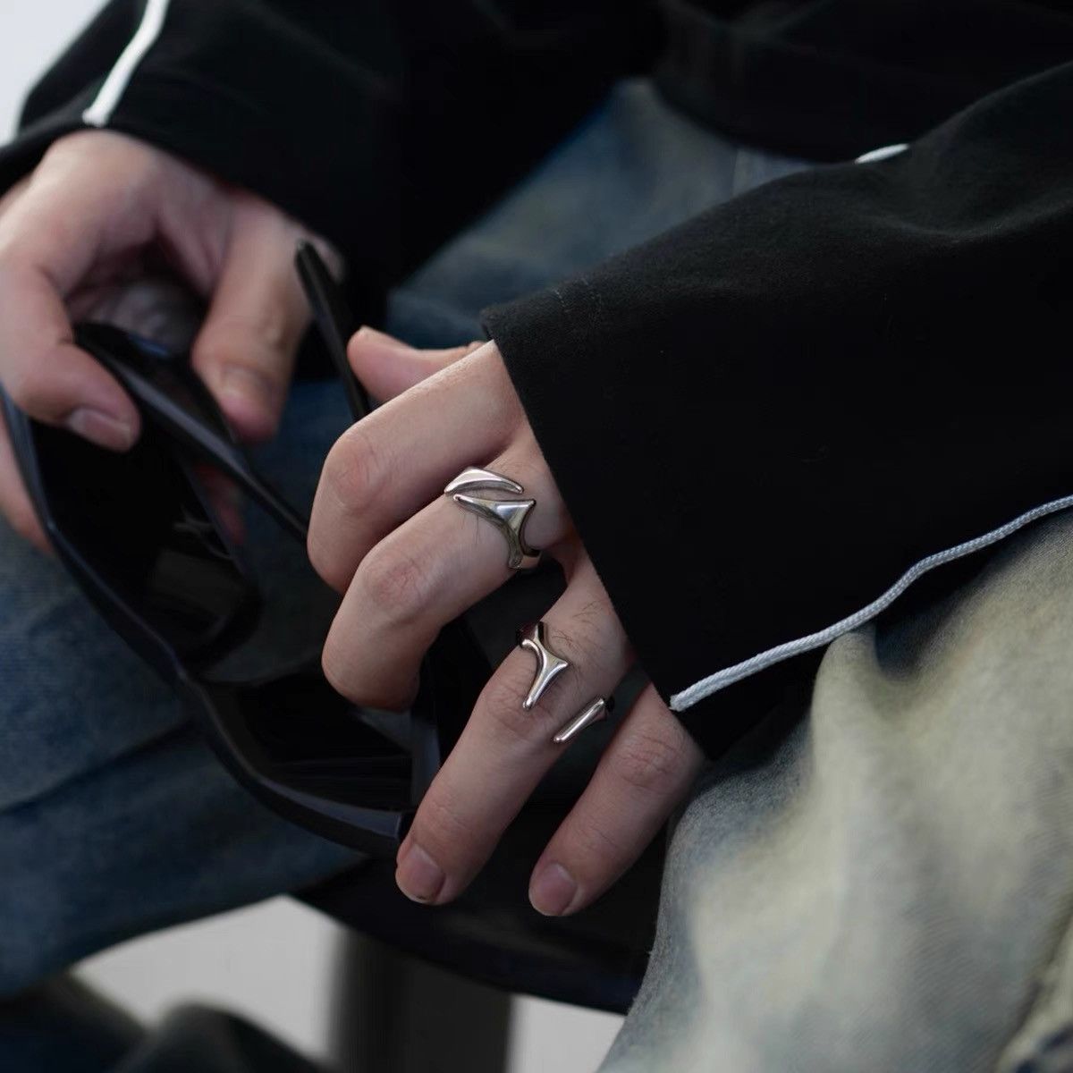 Japanese Brand × Vintage Retro punk rings Size ONE SIZE - 2 Thumbnail