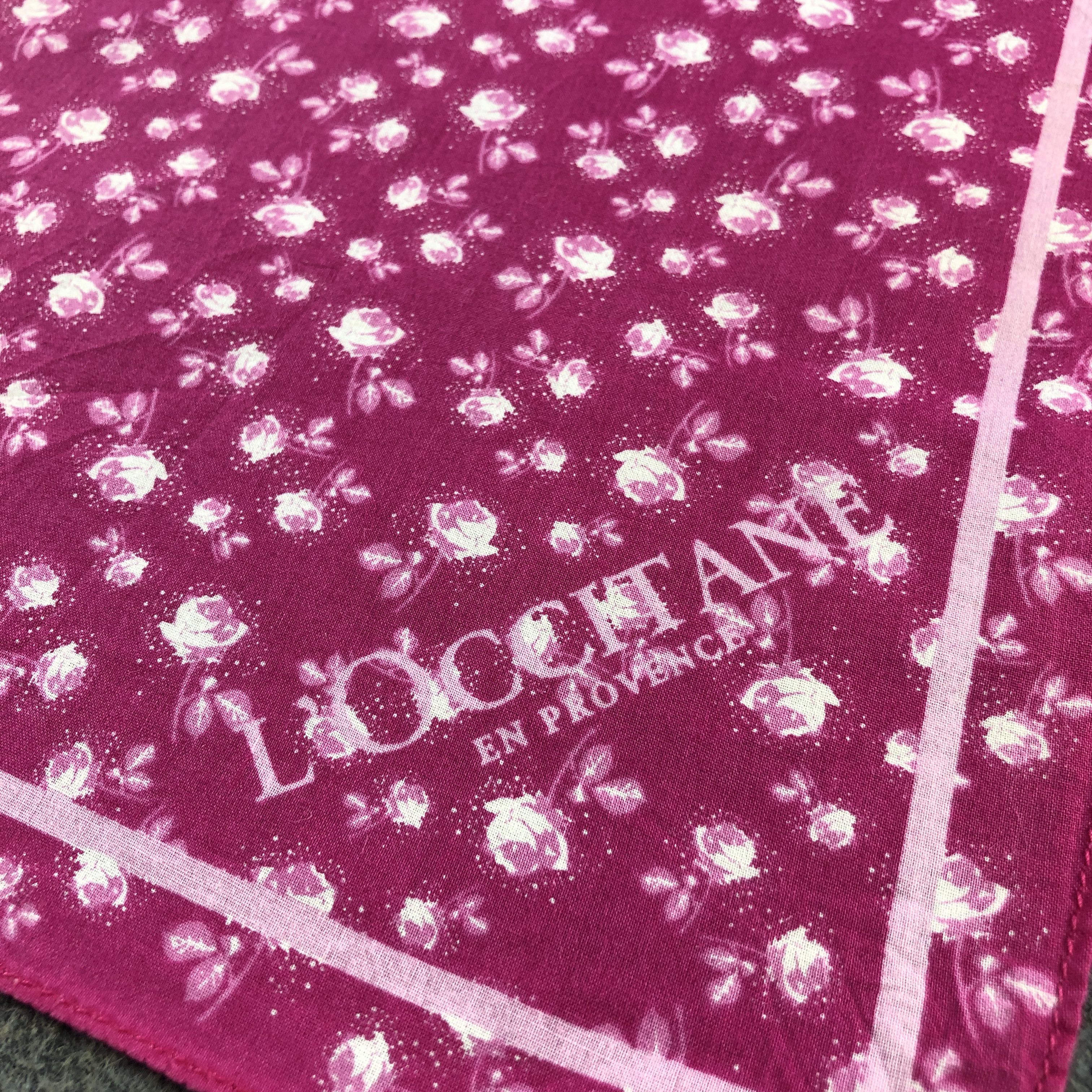 Vintage L'Occitane Floral Handkerchief Neckerchief Bandana H2443 Size ONE SIZE - 4 Thumbnail