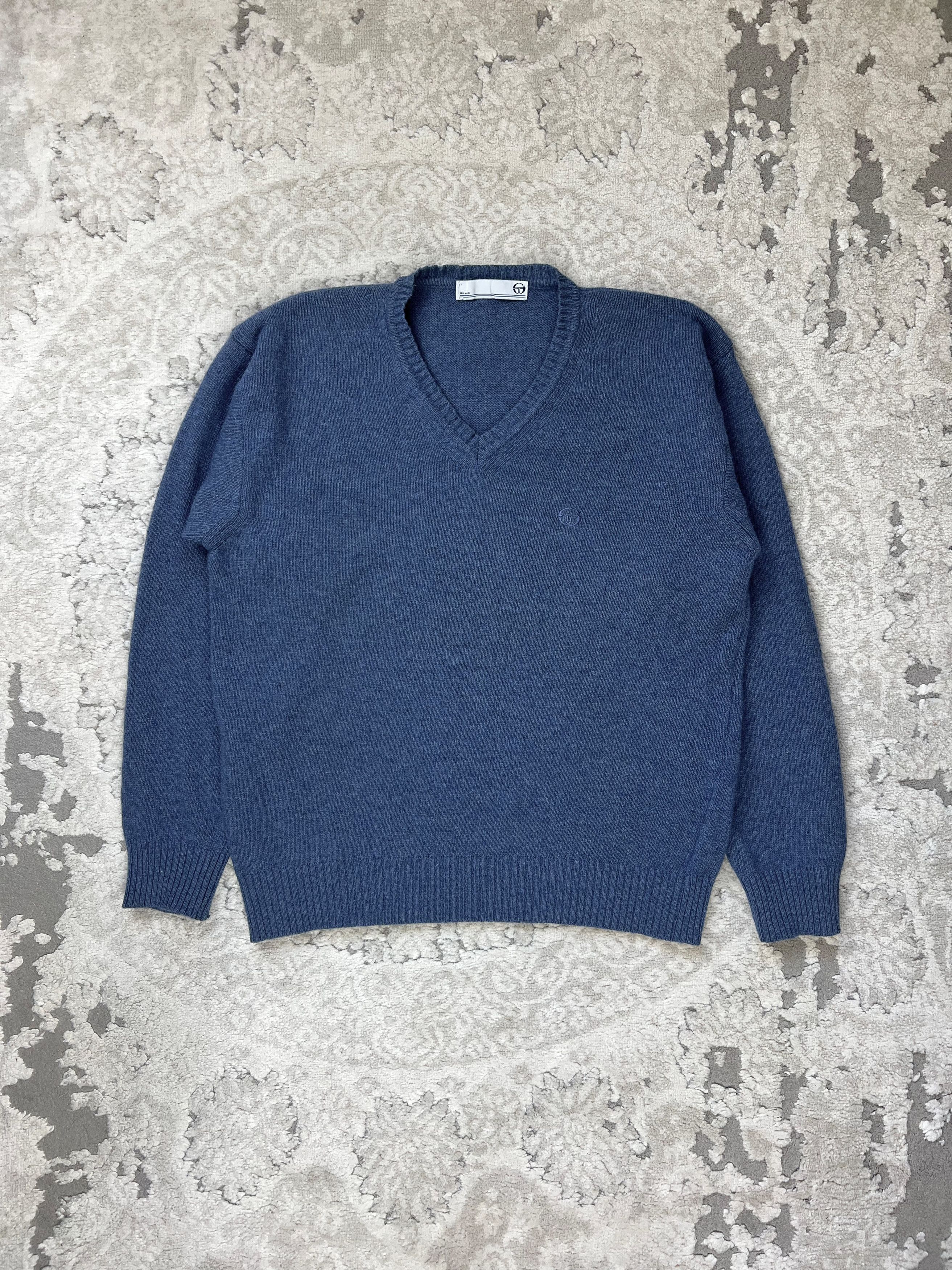 Sergio Tacchini Sergio Tacchini V-Neck Wool Blend Sweater Jumper Blue Italy Size US M / EU 48-50 / 2 - 1 Thumbnail