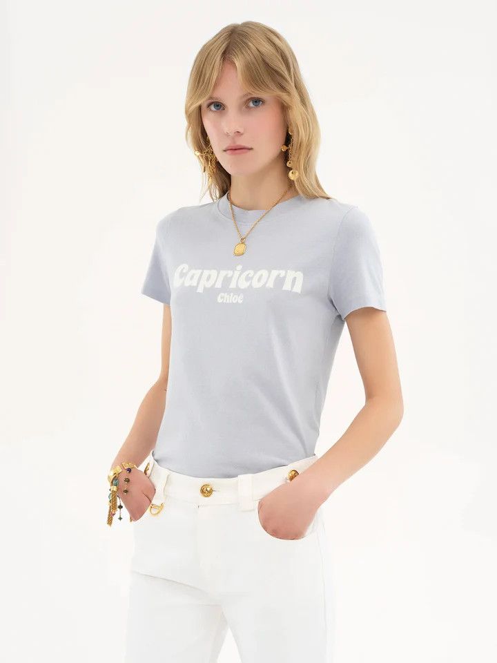 Chloe o1loc1c10226 T-Shirt in Bailad Blue Size M / US 6-8 / IT 42-44 - 2 Thumbnail
