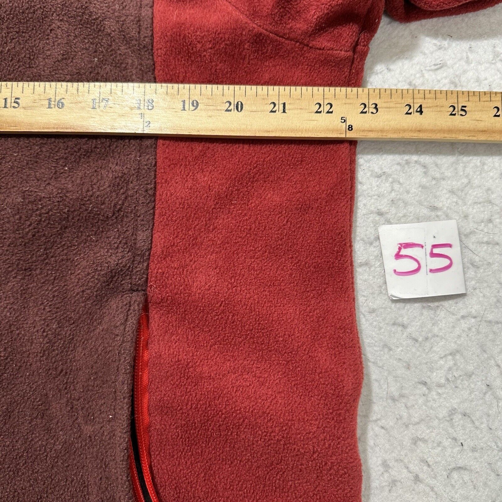 Columbia Columbia Large Fleece Sweatshirt High Neck Maroon Pockets Size US L / EU 52-54 / 3 - 8 Thumbnail