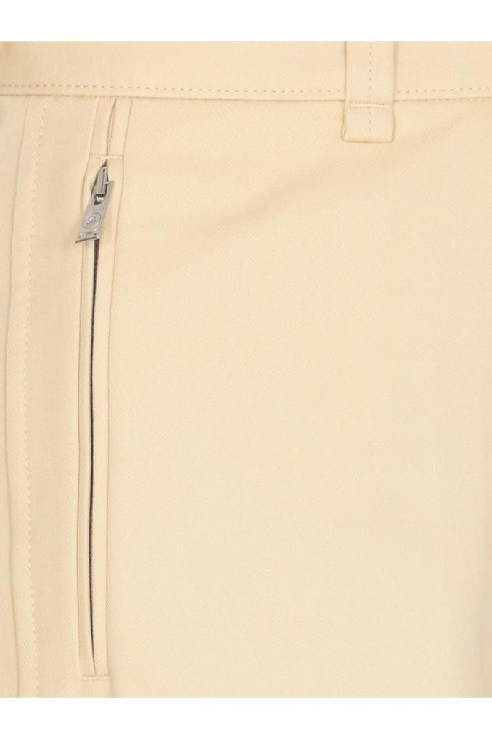 Lanvin o1s22i1n1024 Biker Gabardine Trouser in Beige Size US 34 / EU 50 - 4 Thumbnail