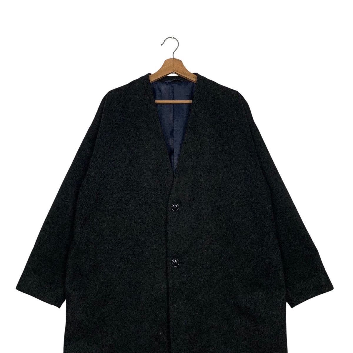 JUN MEN Jun Red Black Overcoat Size US L / EU 52-54 / 3 - 3 Thumbnail
