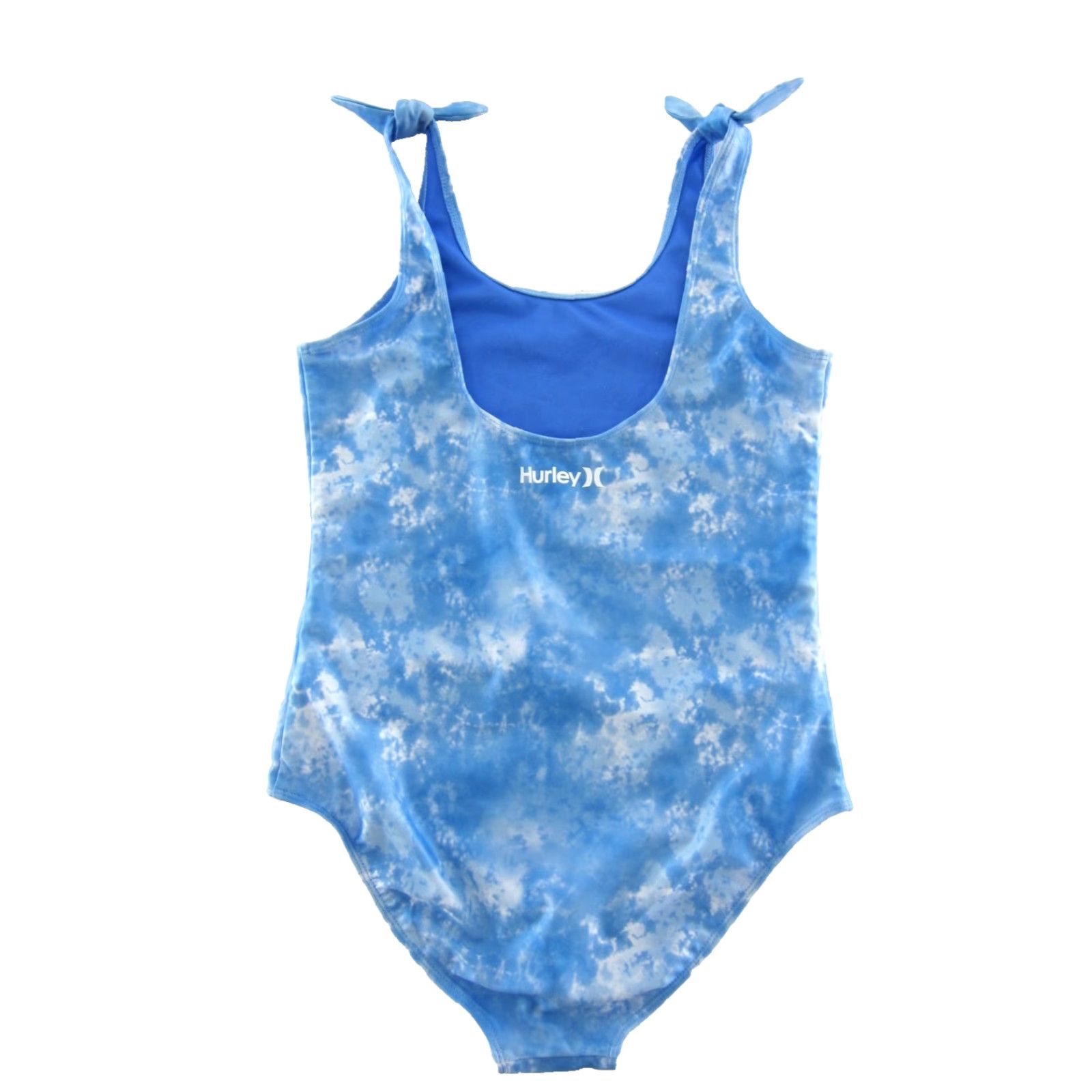 Hurley Hurley Logo Blue White Tie Dye Bow Tie One Piece Swimsuit Women Large Size ONE SIZE - 2 Thumbnail
