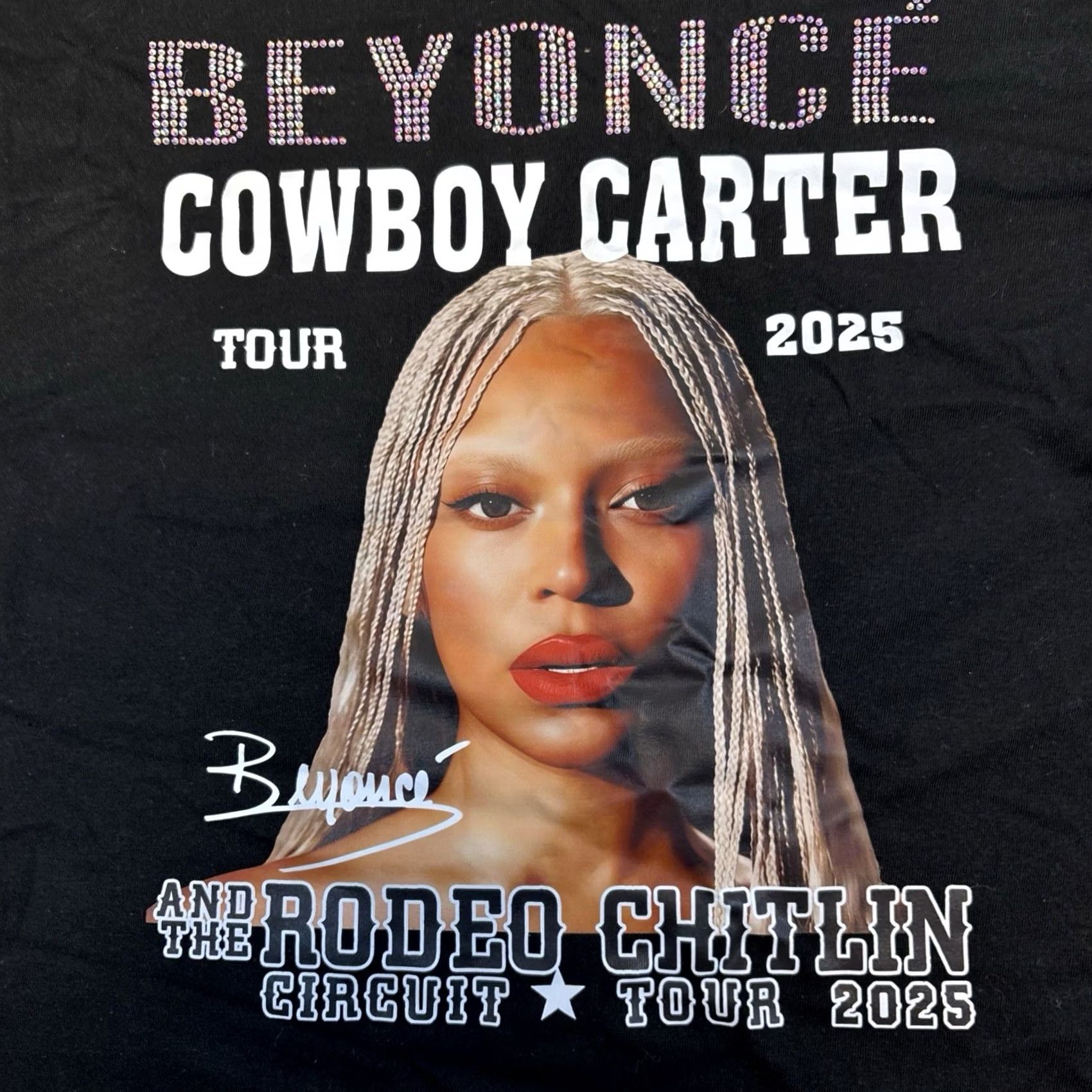 Vintage Beyonce Cowboy Carter And The Rodeo Chitlin 25' Tour Tee Unisex XL Black Shirt Mens XL Beyoncé Cowboy Carter 25' Tour Tee Black Size US XL / EU 56 / 4 - 2 Thumbnail