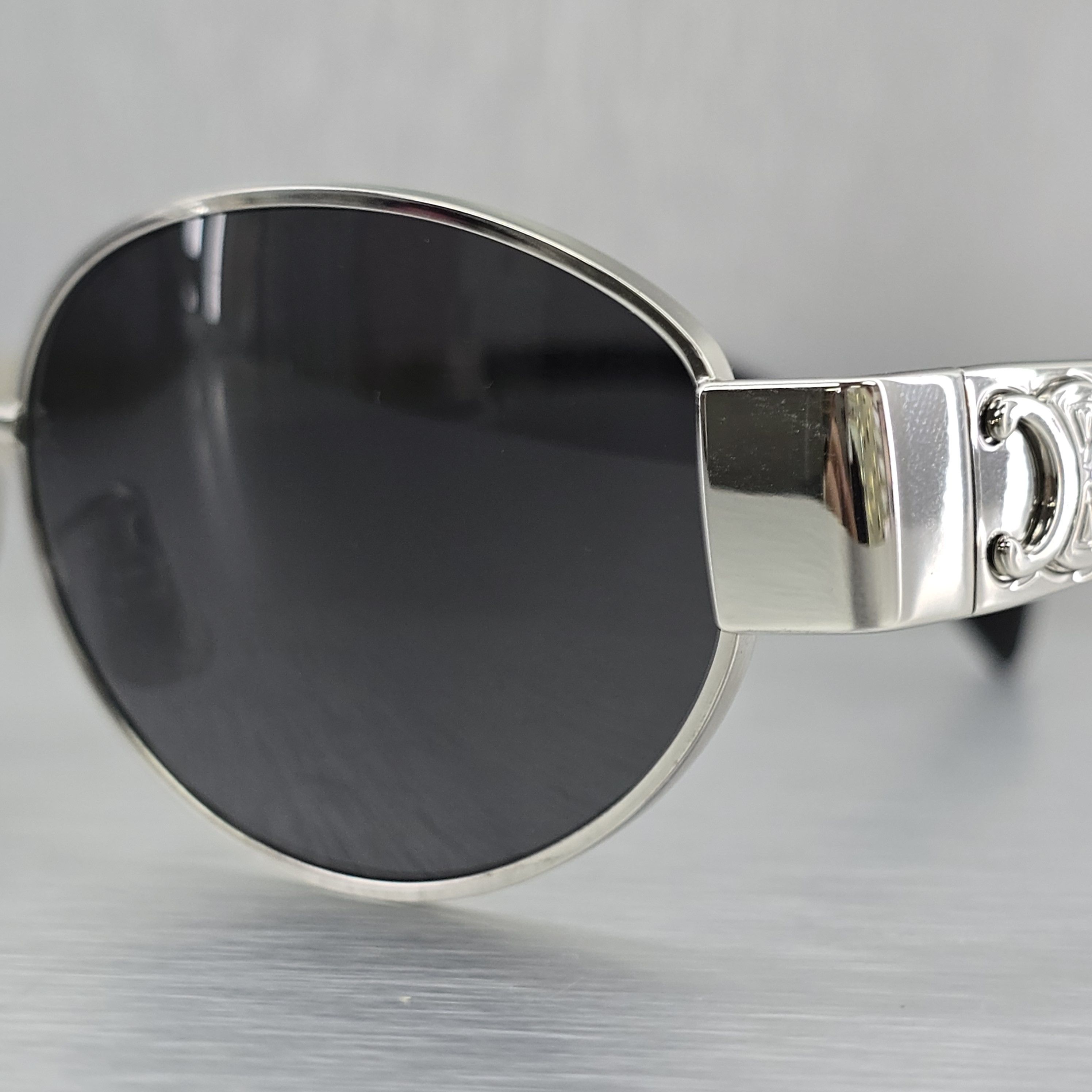 Celine CELINE Triomphe Metal 01 Sunglasses In Metal SILVER Size ONE SIZE - 8 Thumbnail