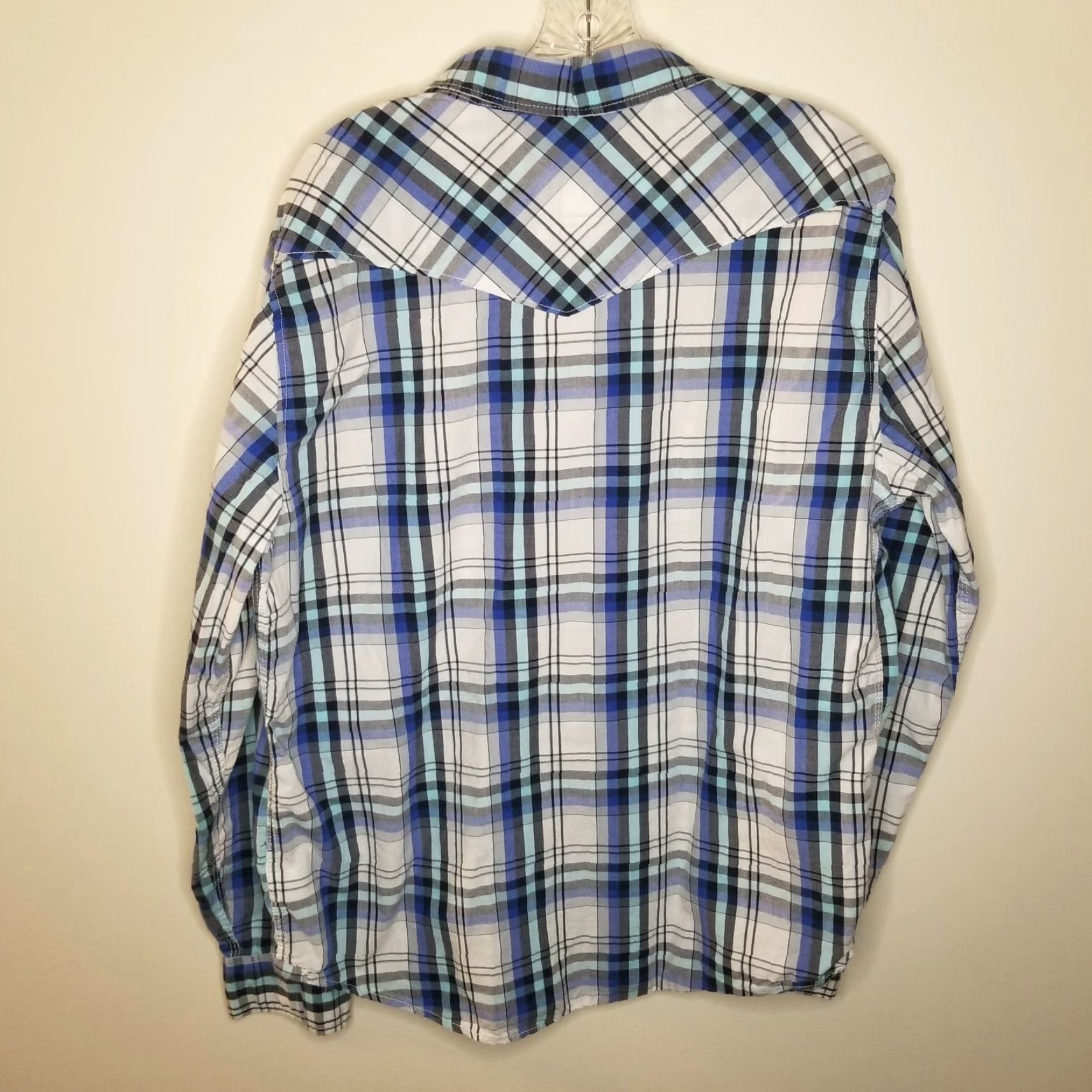 Vintage Aéropostale Shirt Men Long Sleeve Plaid Button-Up Size Large Blue Mens Size US L / EU 52-54 / 3 - 4 Thumbnail