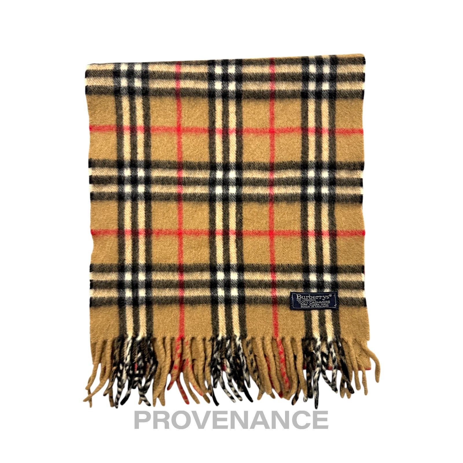 Burberry 🔴 Vintage Burberrys Scarf Nova Check 100% PURE CASHMERE Size ONE SIZE - 2 Thumbnail