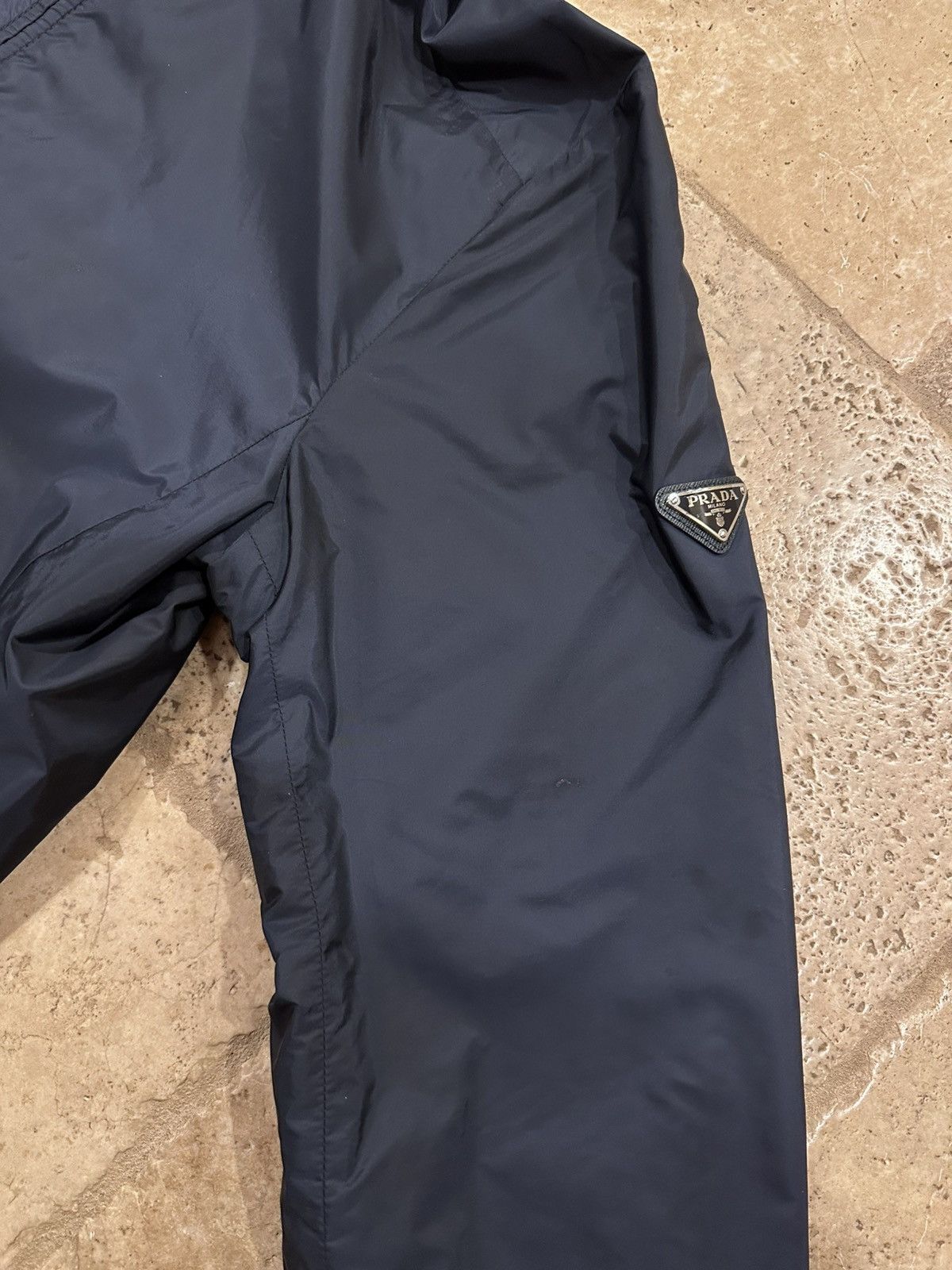 Prada Prada Nylon Triangle Logo Reversible Navy / Green Zip Jacket Size US L / EU 52-54 / 3 - 6 Thumbnail
