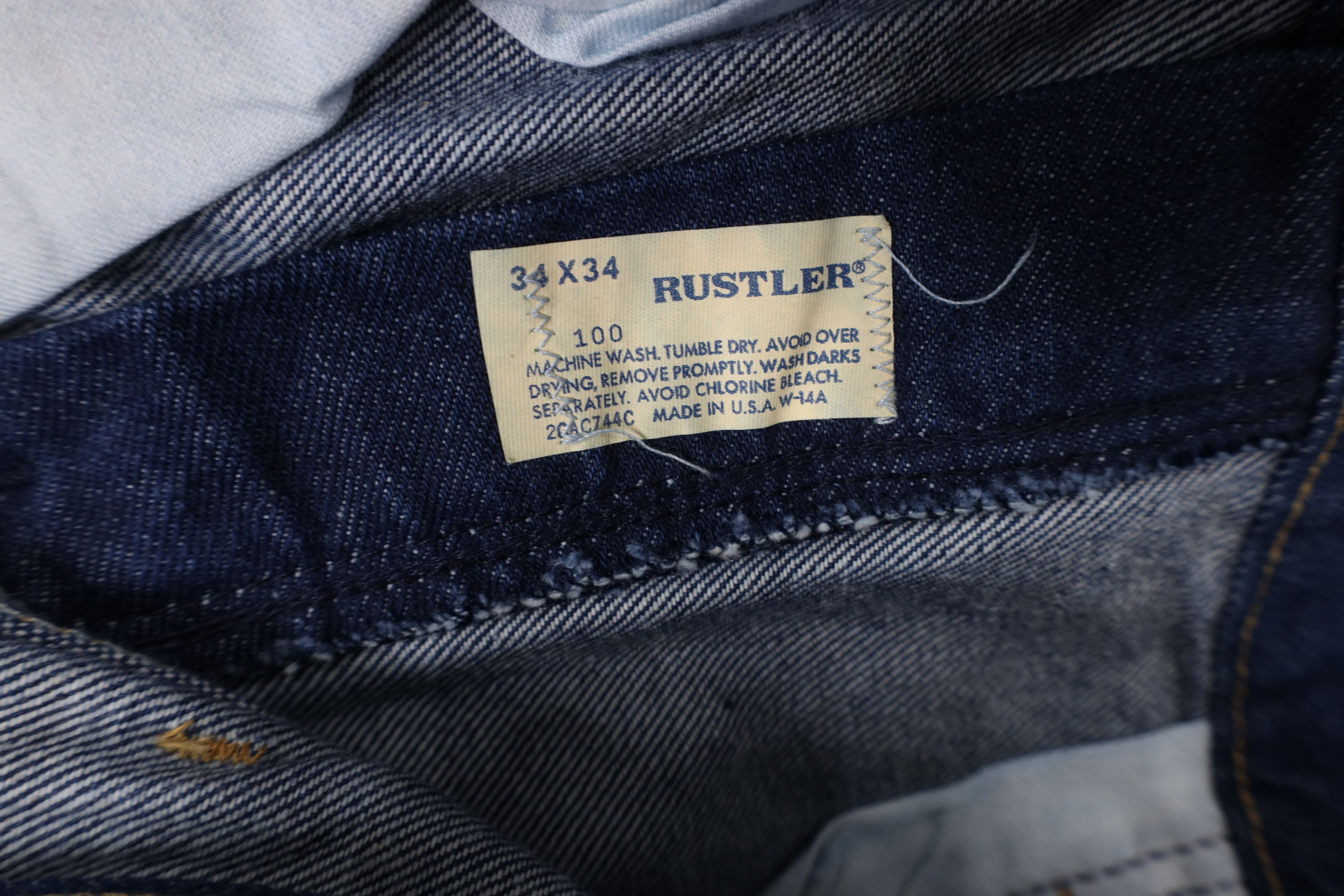 Wrangler Deadstock Vintage 70s 80s Wrangler Rustler Boot Jeans USA Size US 34 / EU 50 - 9 Thumbnail