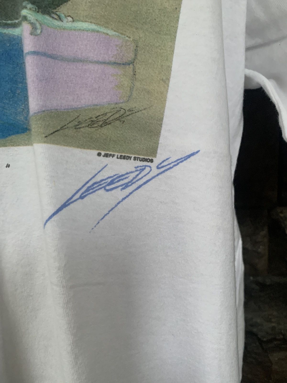 Vintage Vintage 90s Jeff Leedy Studios Graphics Art T shirt Size US XL / EU 56 / 4 - 3 Thumbnail