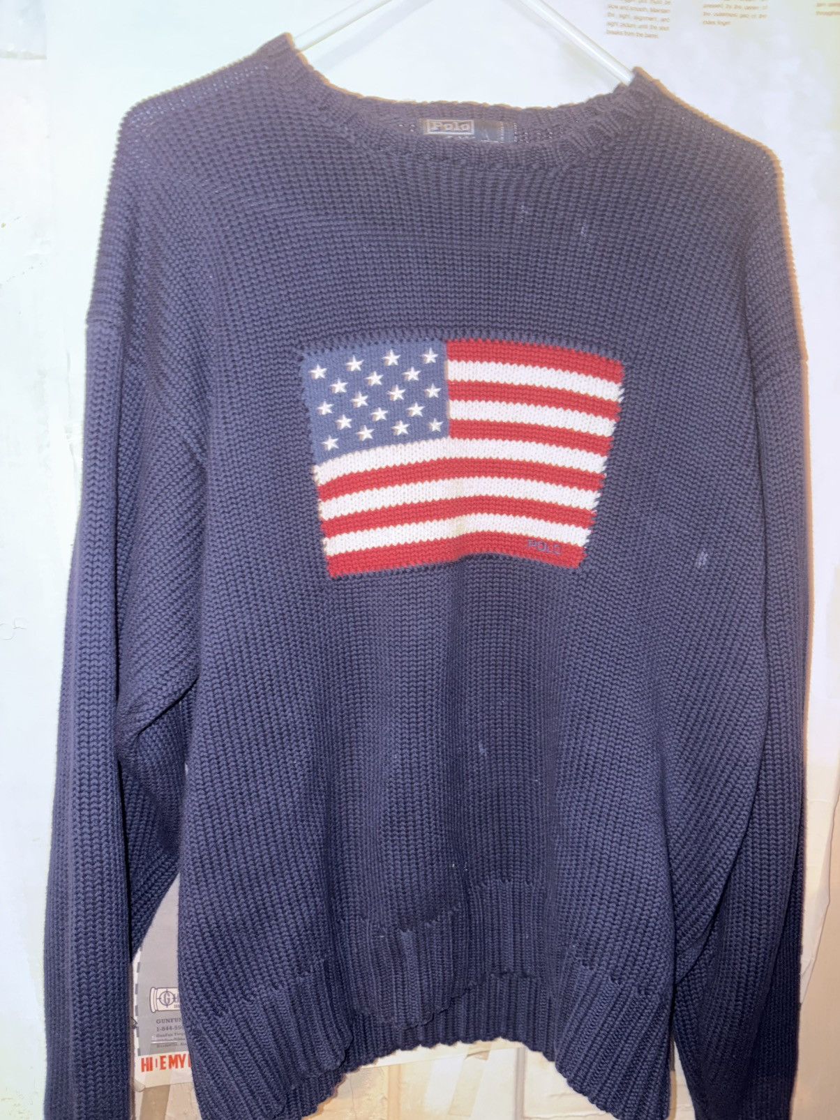 Polo Ralph Lauren Ralph Lauren Vintage Flag sweater In XL Size US XL / EU 56 / 4 - 1 Thumbnail