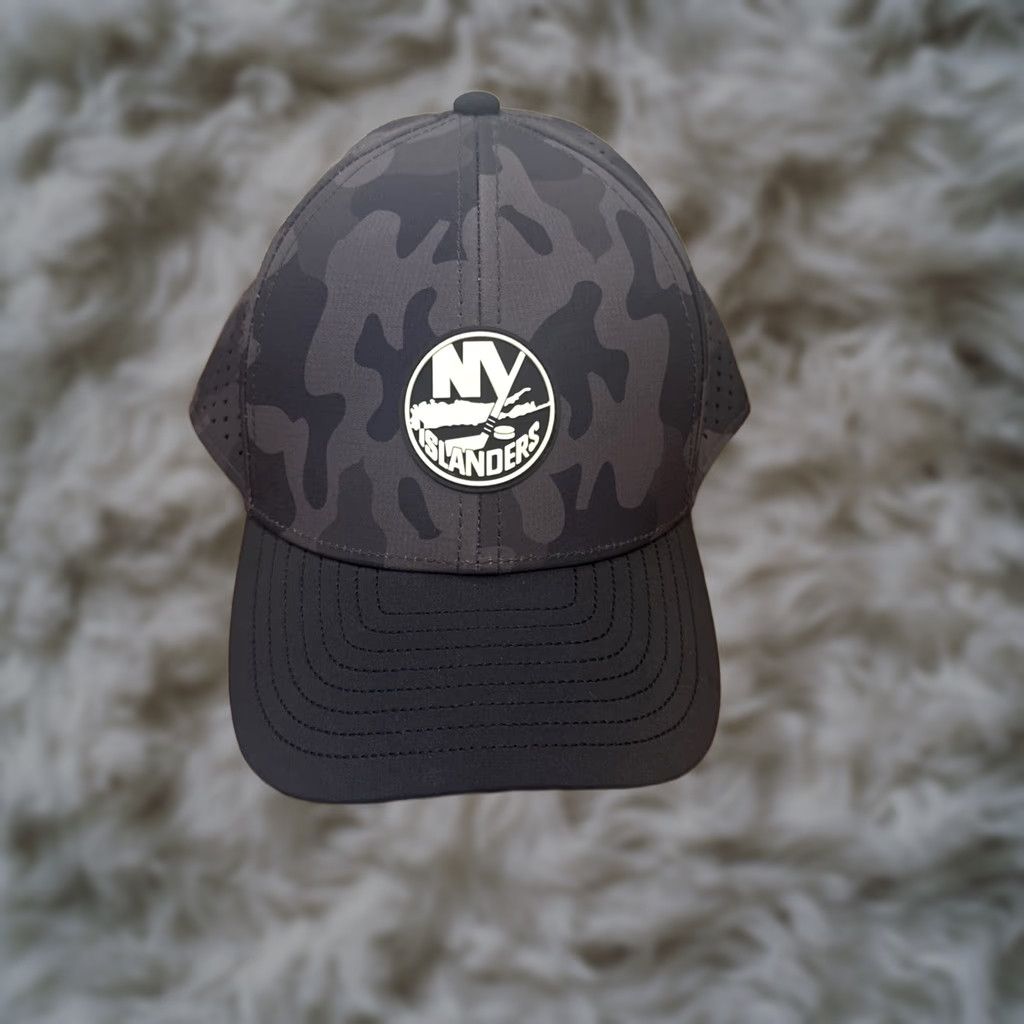 melin Melin Hat A Game Hydro Gray Camo Snapback New York Isanders Camouflage Men One Size Gray Mens Hat Size ONE SIZE - 1 Thumbnail