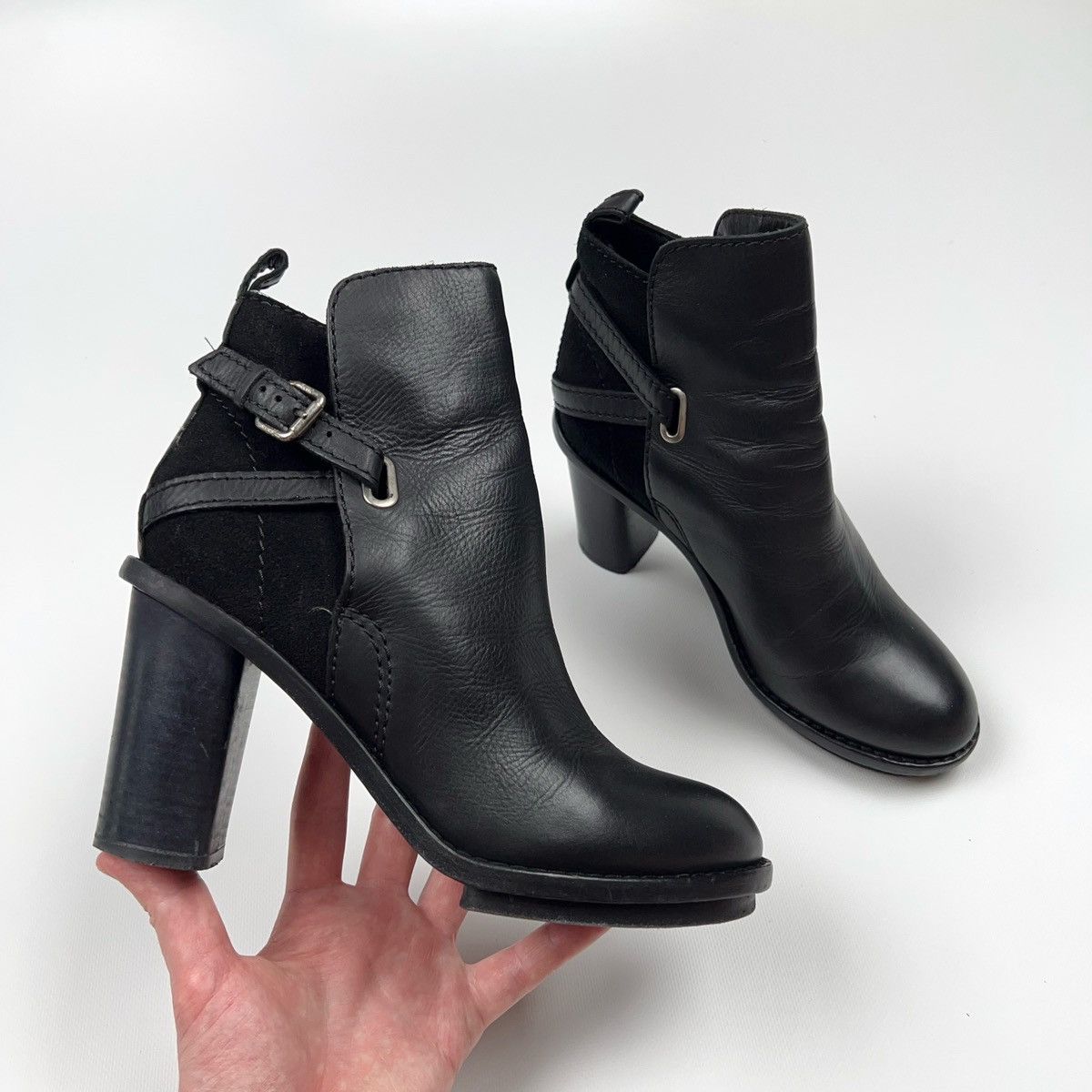 Acne Studios Acne Studios Black Leather Ankle Boots Shoes Size US 10 / IT 40 - 2 Thumbnail