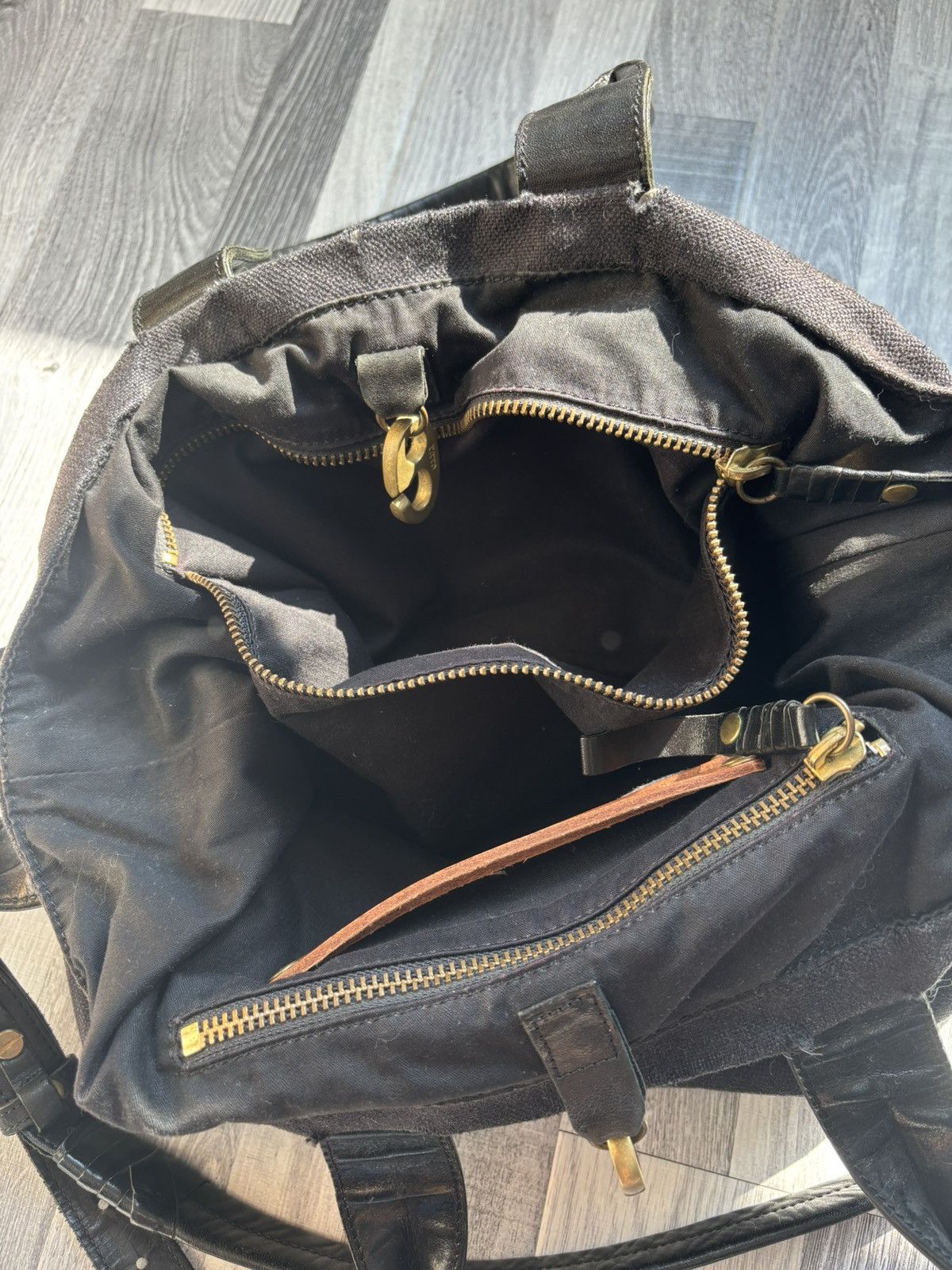 Cornelian Taurus By Daisuke Iwanaga Cornelian Taurus Black 4 Handle Shoulder Linen Tote Bag Size ONE SIZE - 6 Thumbnail
