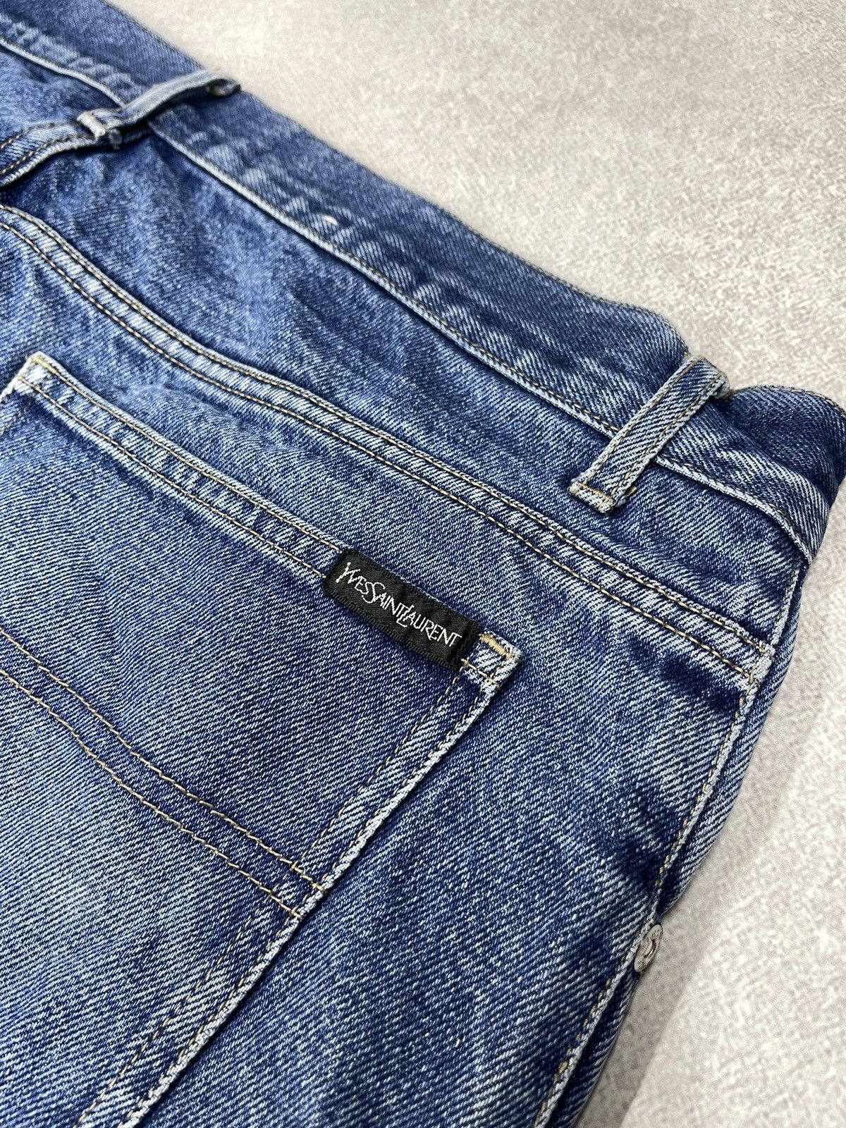 Yves Saint Laurent Vintage Yves Saint Laurent Denim Jeans Blue Y2K Size US 38 / EU 54 - 4 Thumbnail
