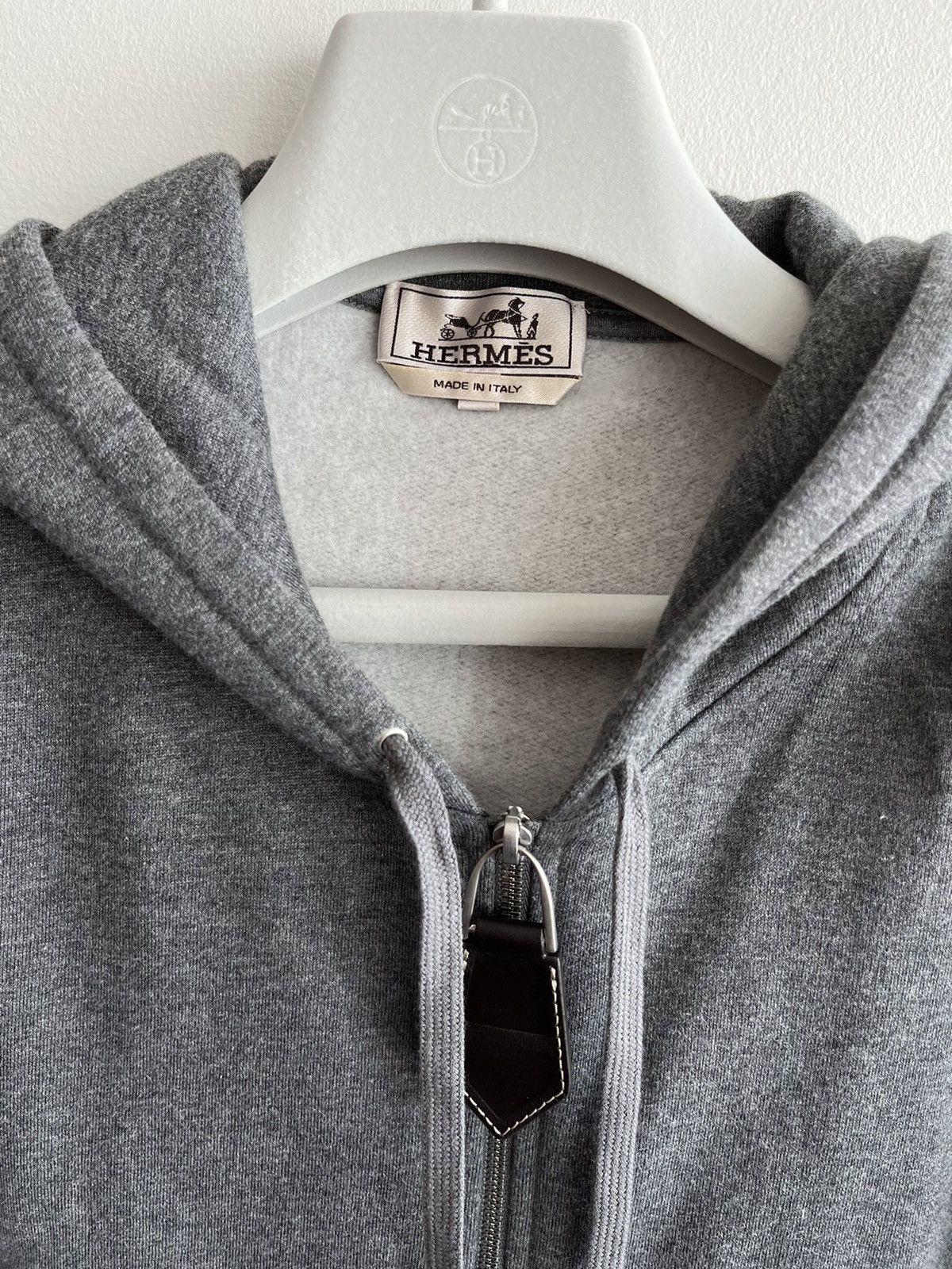 Hermes Super Runway Brand New Cashmere and Leather Hooded Sweater Size US L / EU 52-54 / 3 - 11 Thumbnail